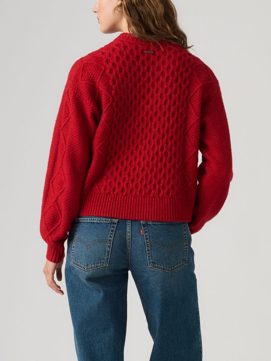Levi's Charlotte Wool Blend Red Cardigan