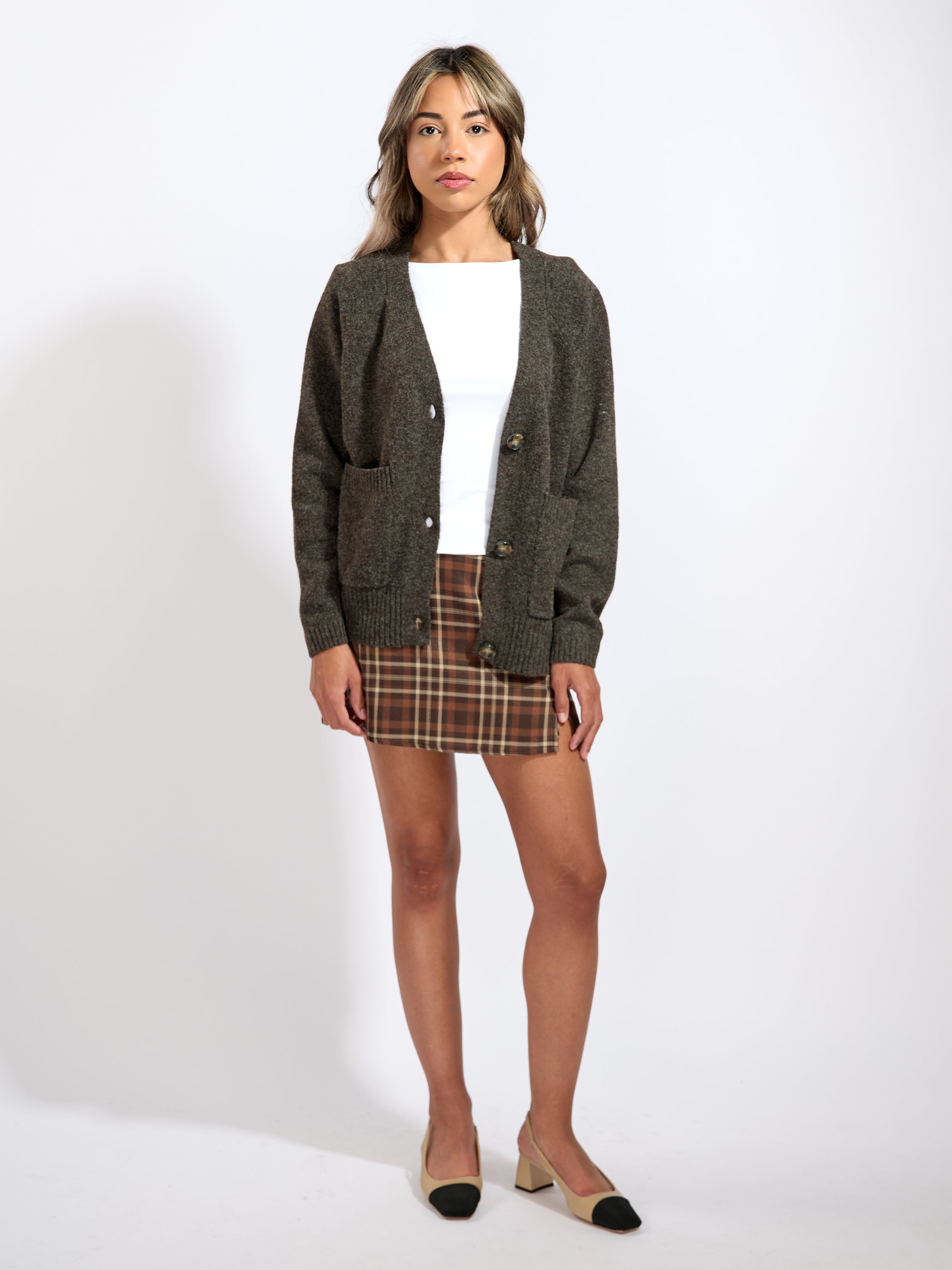 Boom Long Sleeve V-Neck Button Cardigan