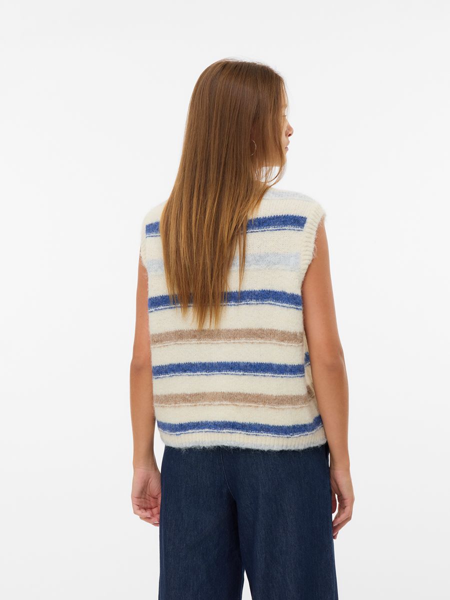 Vero Moda Kira O-Neck Striped Vest