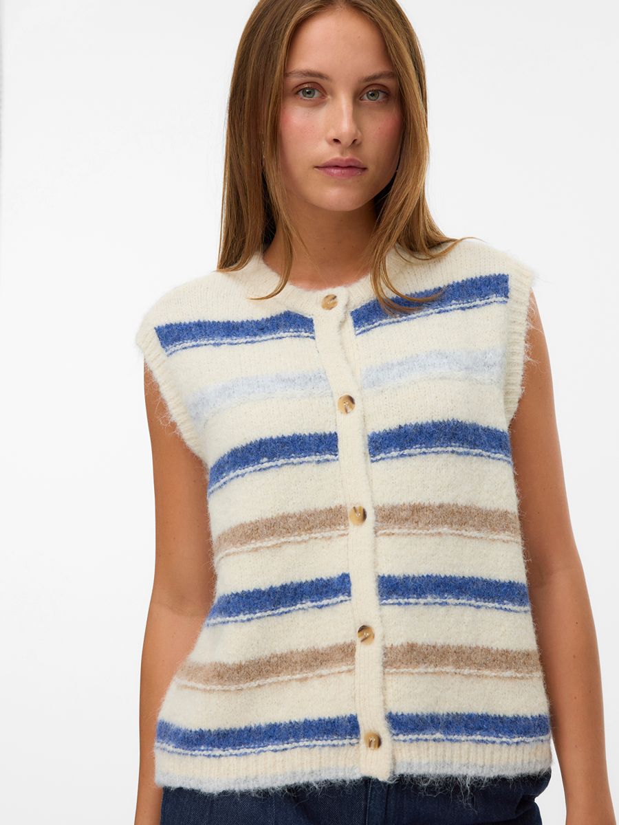 Vero Moda Kira O-Neck Striped Vest