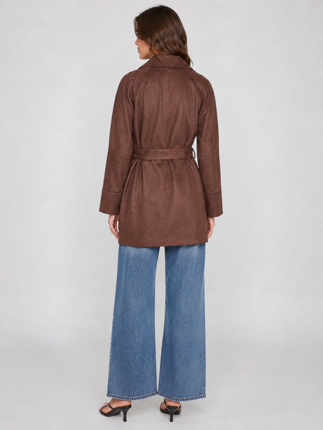 Vero Moda Joselina Faux Suede Tie Jacket
