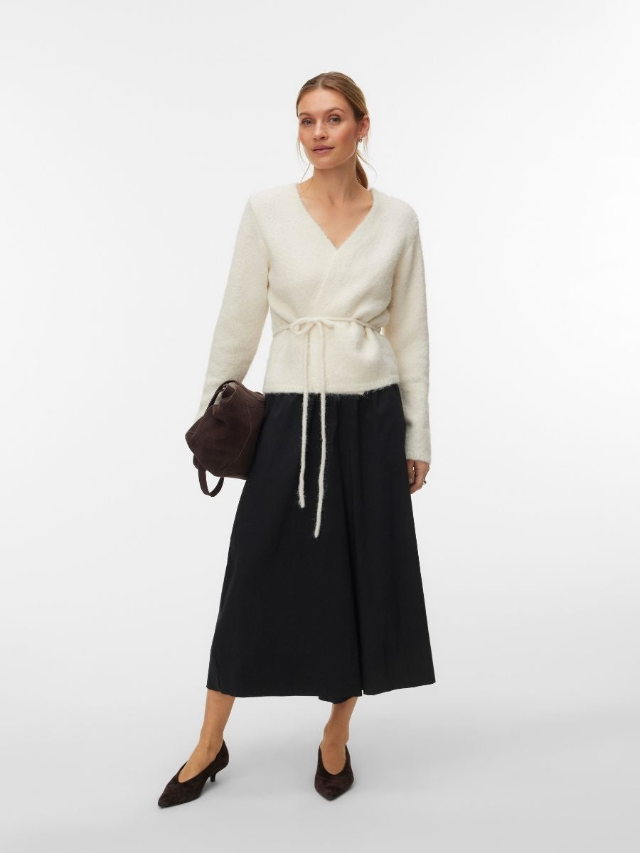 Vero Moda Cora V-Neck Wrap Wool Cardigan