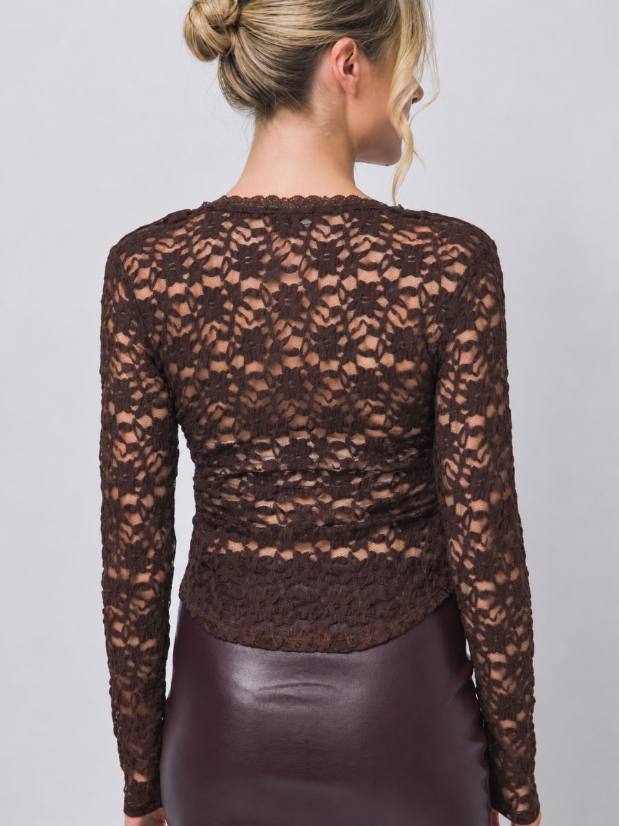 Evelyn Lace Long Sleeve Top