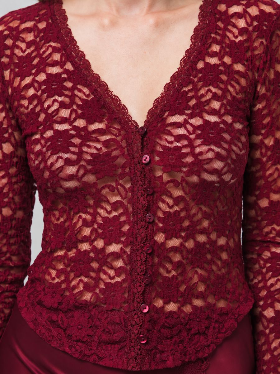 Evelyn Lace Long Sleeve Top