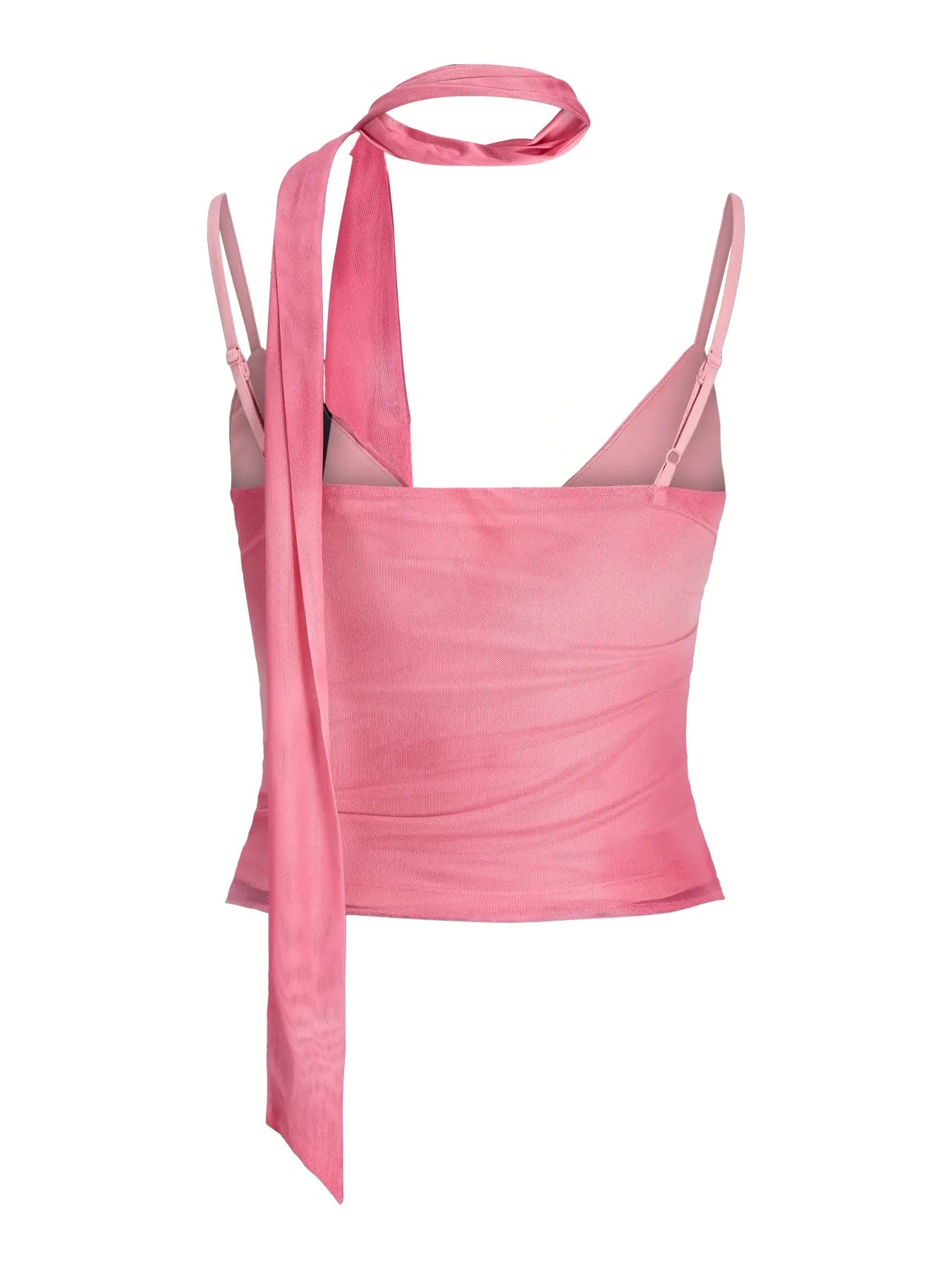 Elvira Mesh Sleeveless Scarf Top