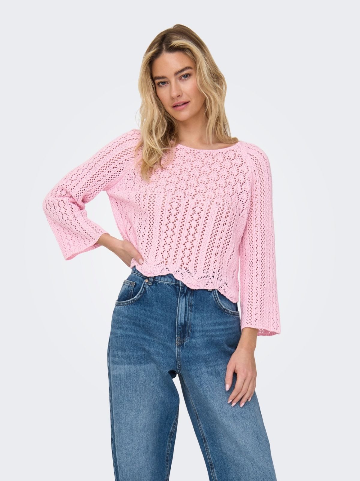 Nola ¾ Crochet Pullover