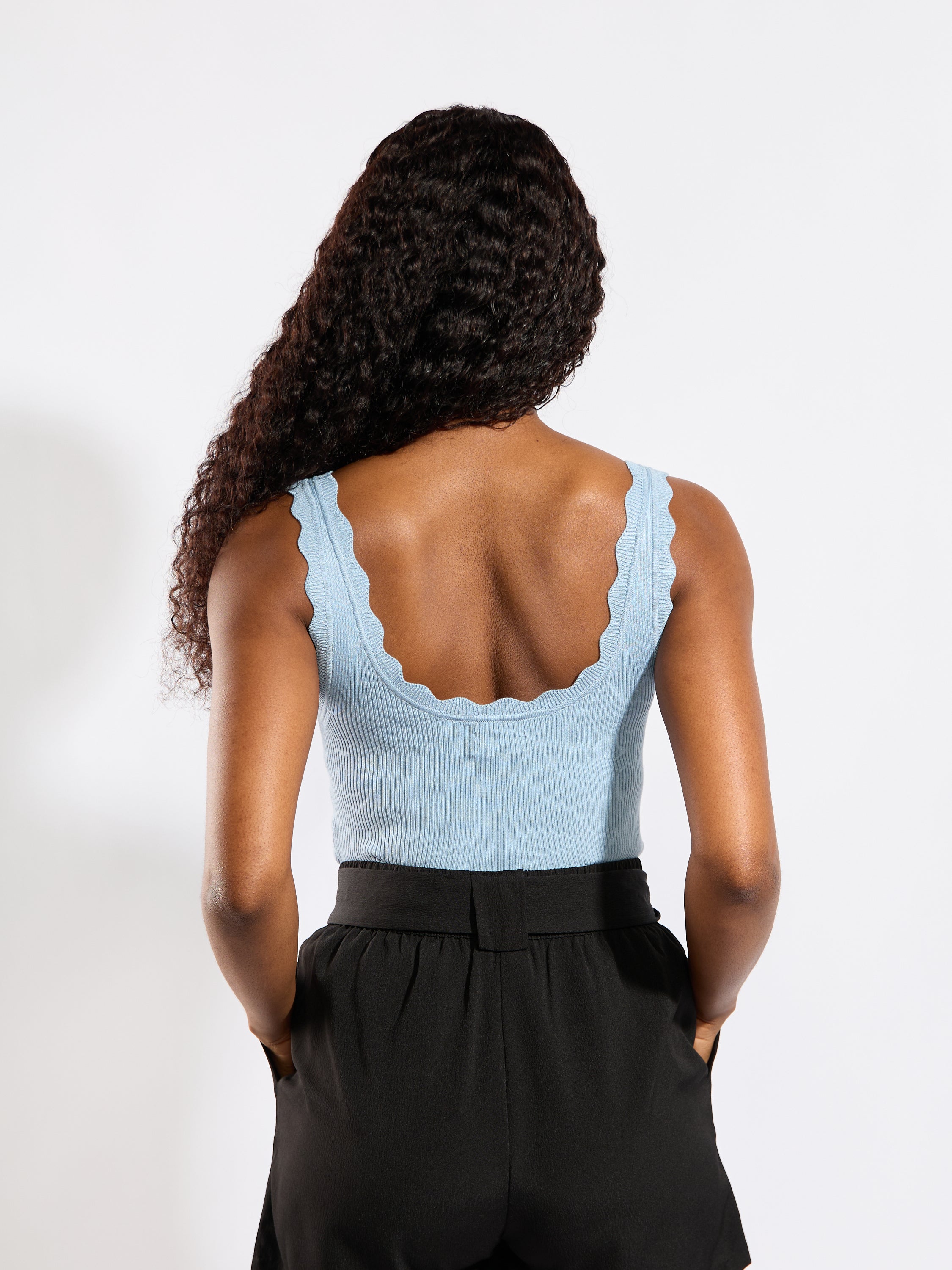 Nanna Scallop Edge Knit Top