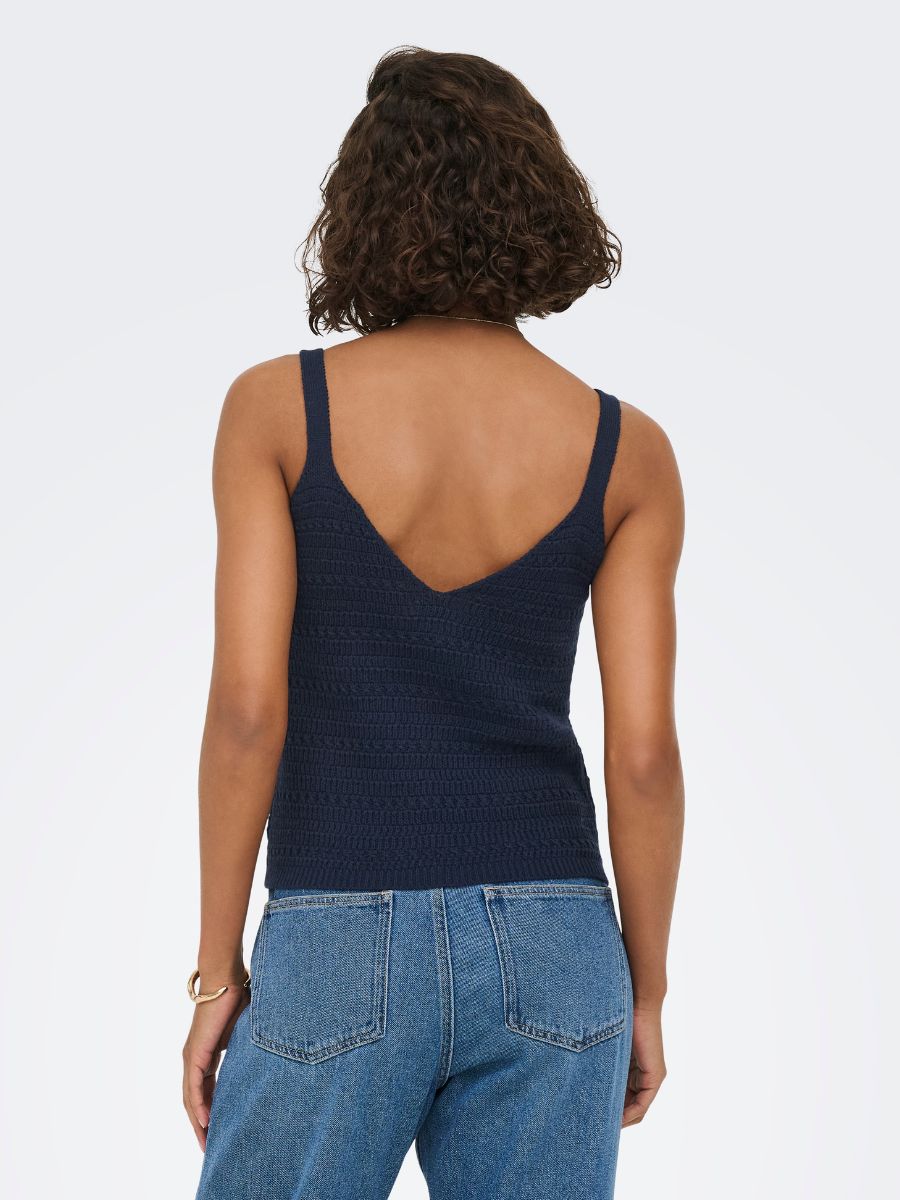 Tropica Sleeveless V-Neck Knit Top