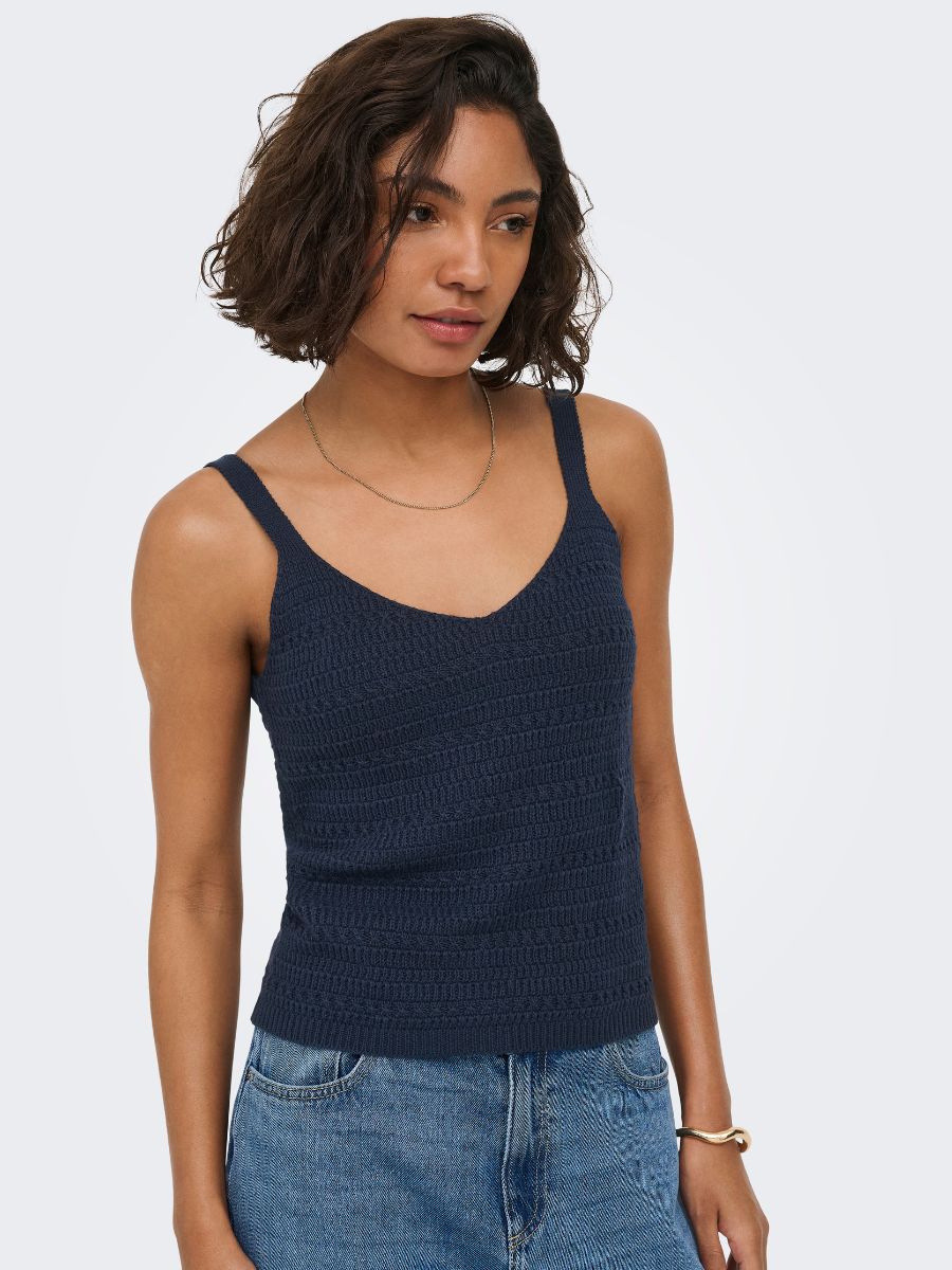 Tropica Sleeveless V-Neck Knit Top