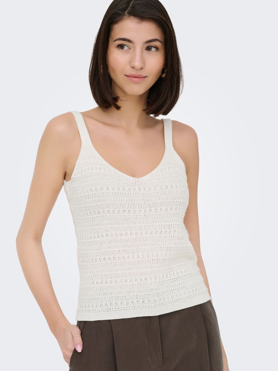 Tropica Sleeveless V-Neck Knit Top