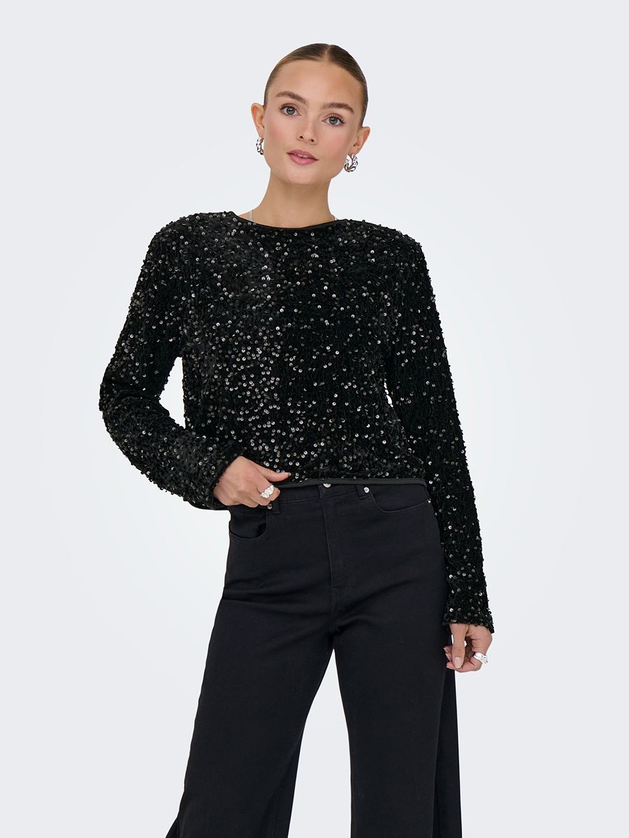 Anika Sequin Bow Top