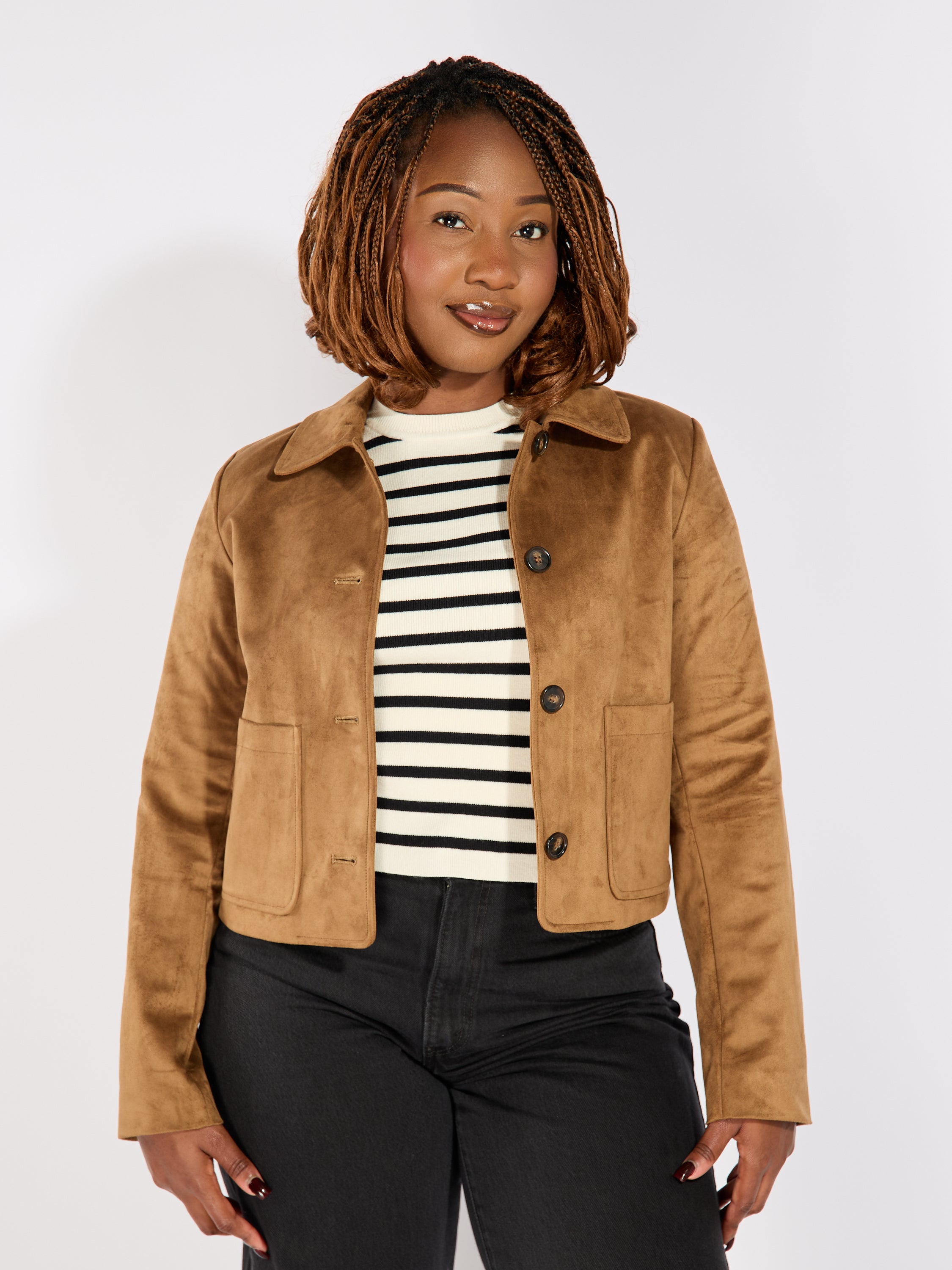 Tulip Life Faux Suede Jacket