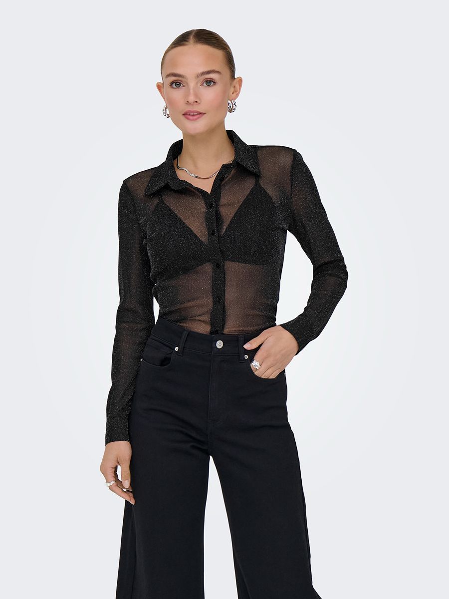 Only Mella Glitter Woven Shirt