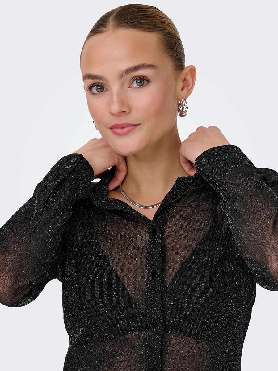 Only Mella Glitter Woven Shirt