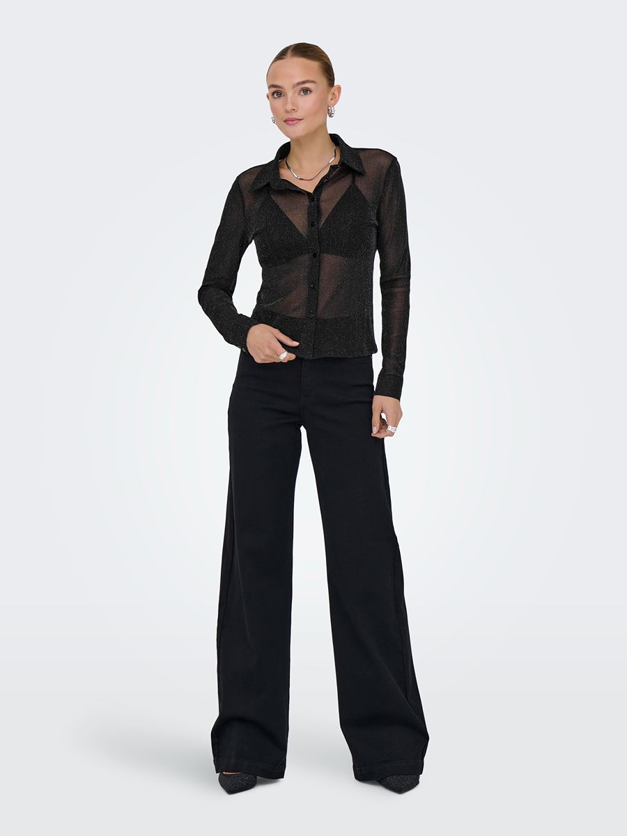 Only Mella Glitter Woven Shirt