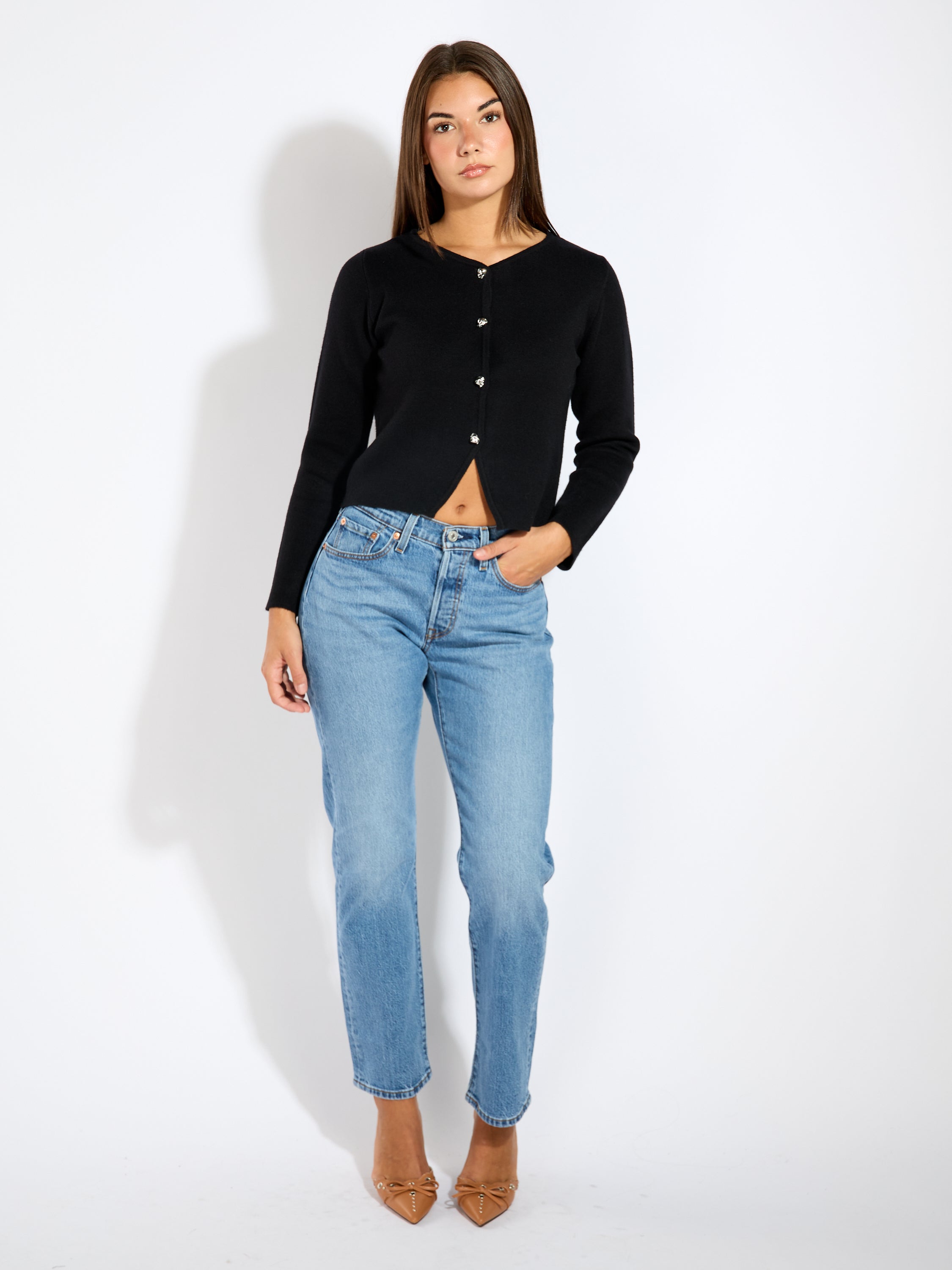 Scarlett Long Sleeve Button Cardigan