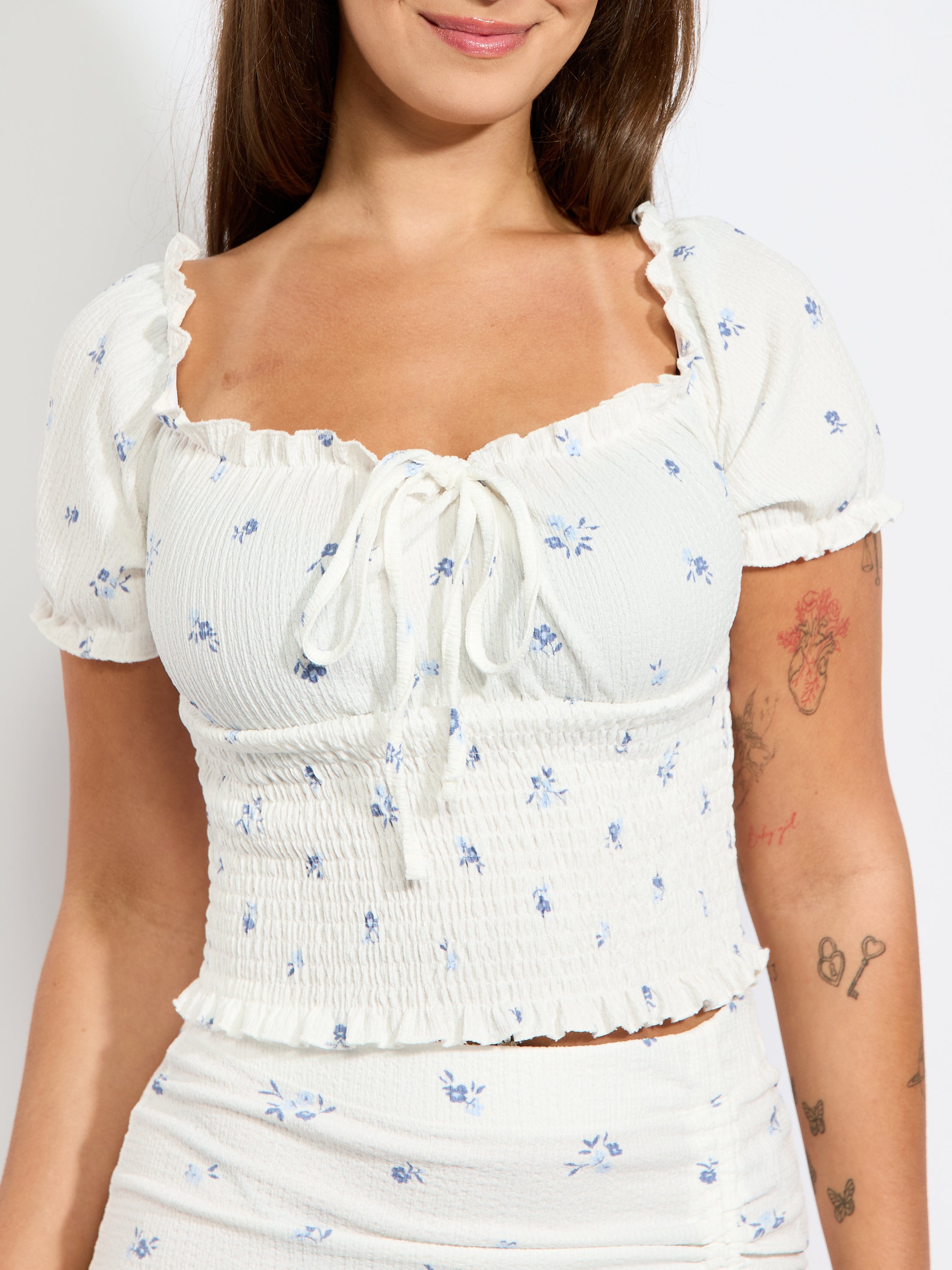Hillary Smock Short Sleeve Top