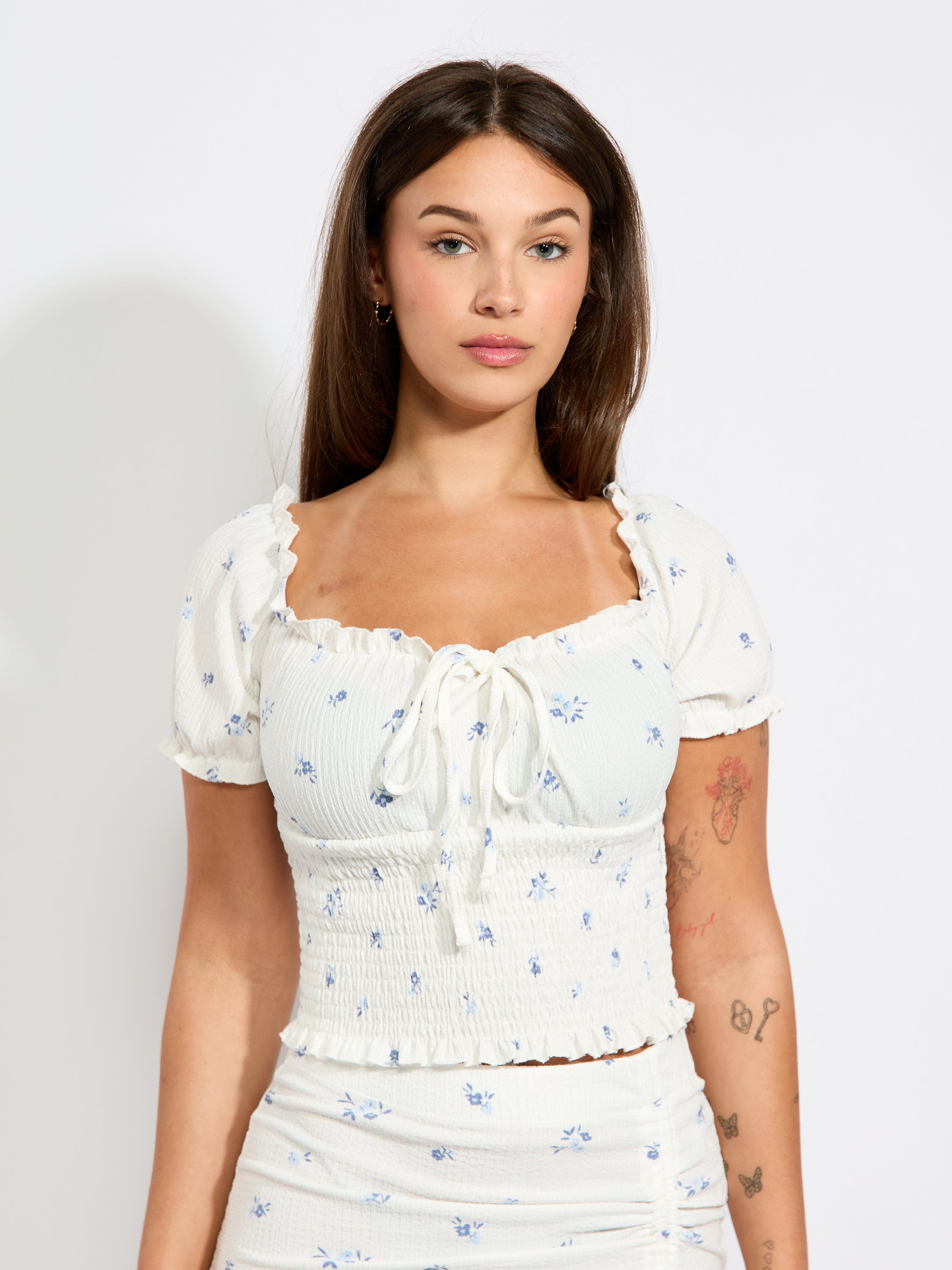 Hillary Smock Short Sleeve Top