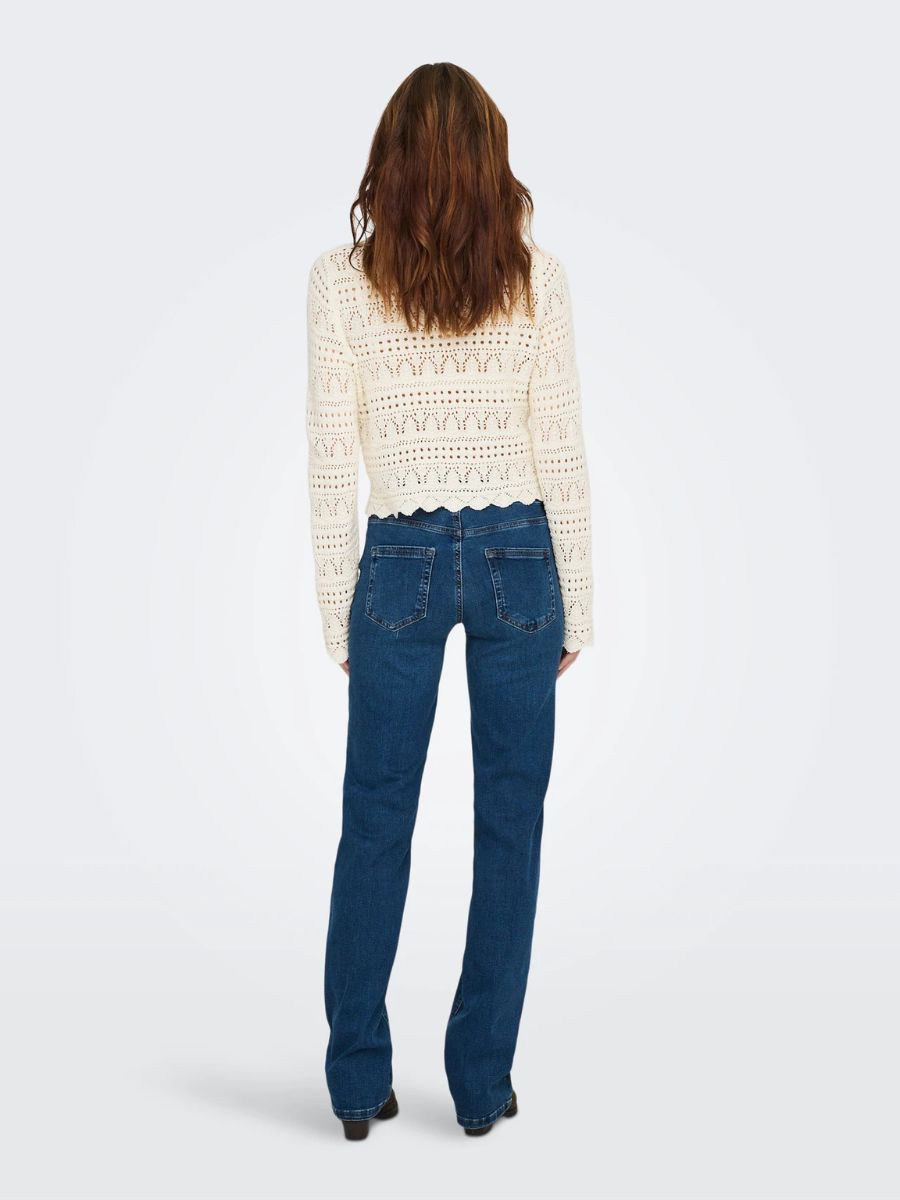 Only Elke Life Crochet Long Sleeve Top