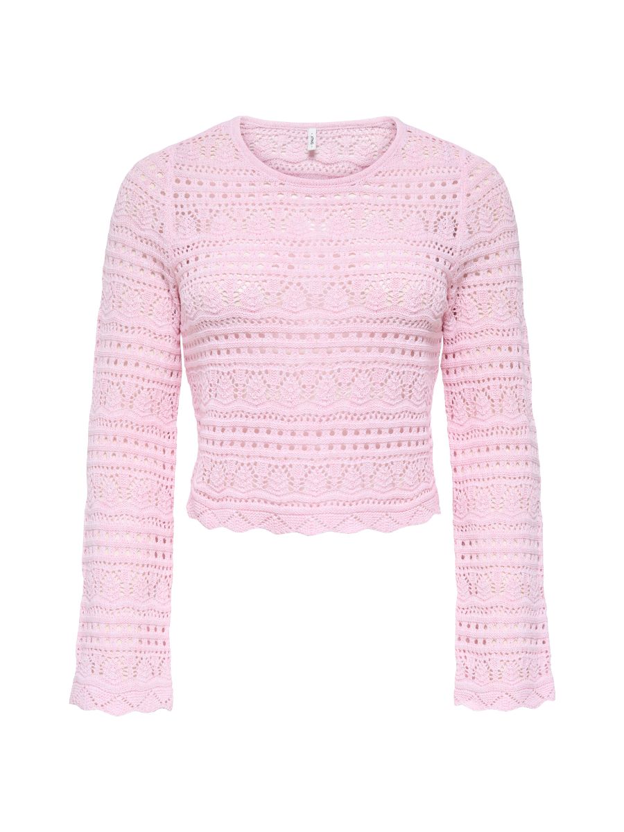 Only Elke Life Crochet Long Sleeve Top