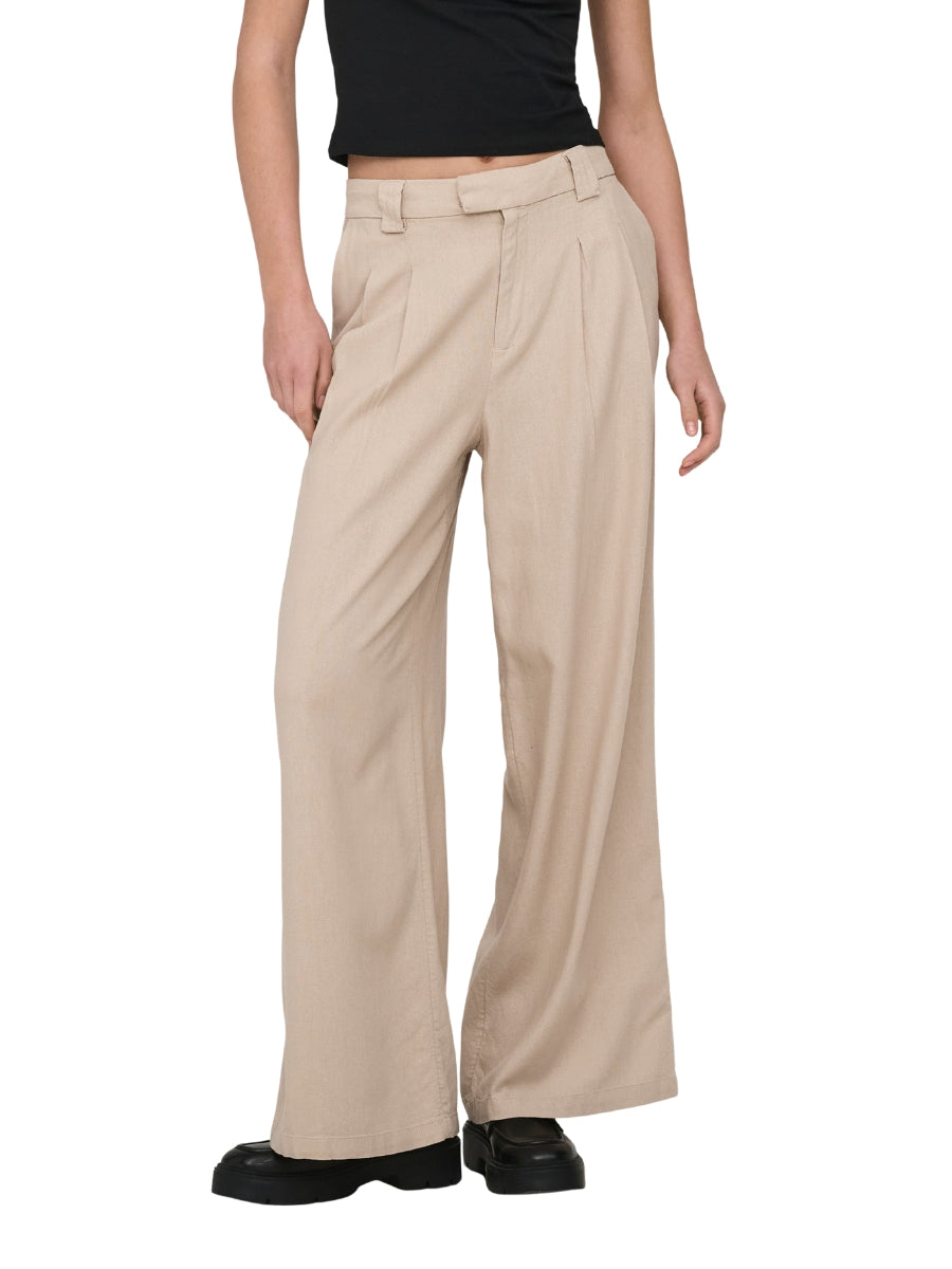 Only Svea Goa Mid-Rise Linen Wide Leg Pants