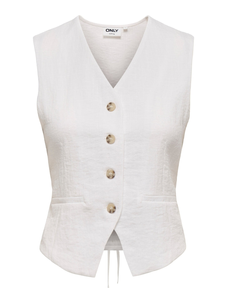 Only Ita Life Sleeveless Linen Look Vest