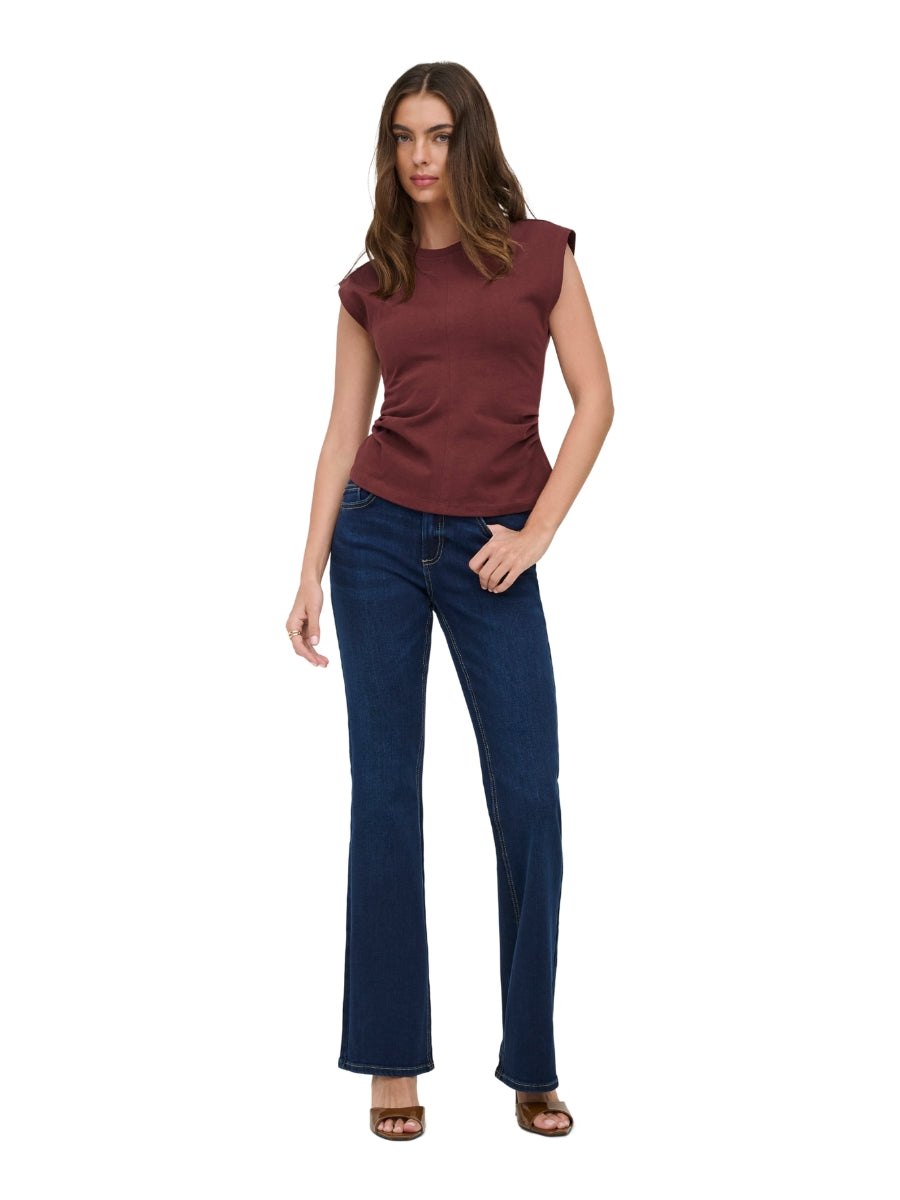 Only Marie Life Sleeveless Ruched Top