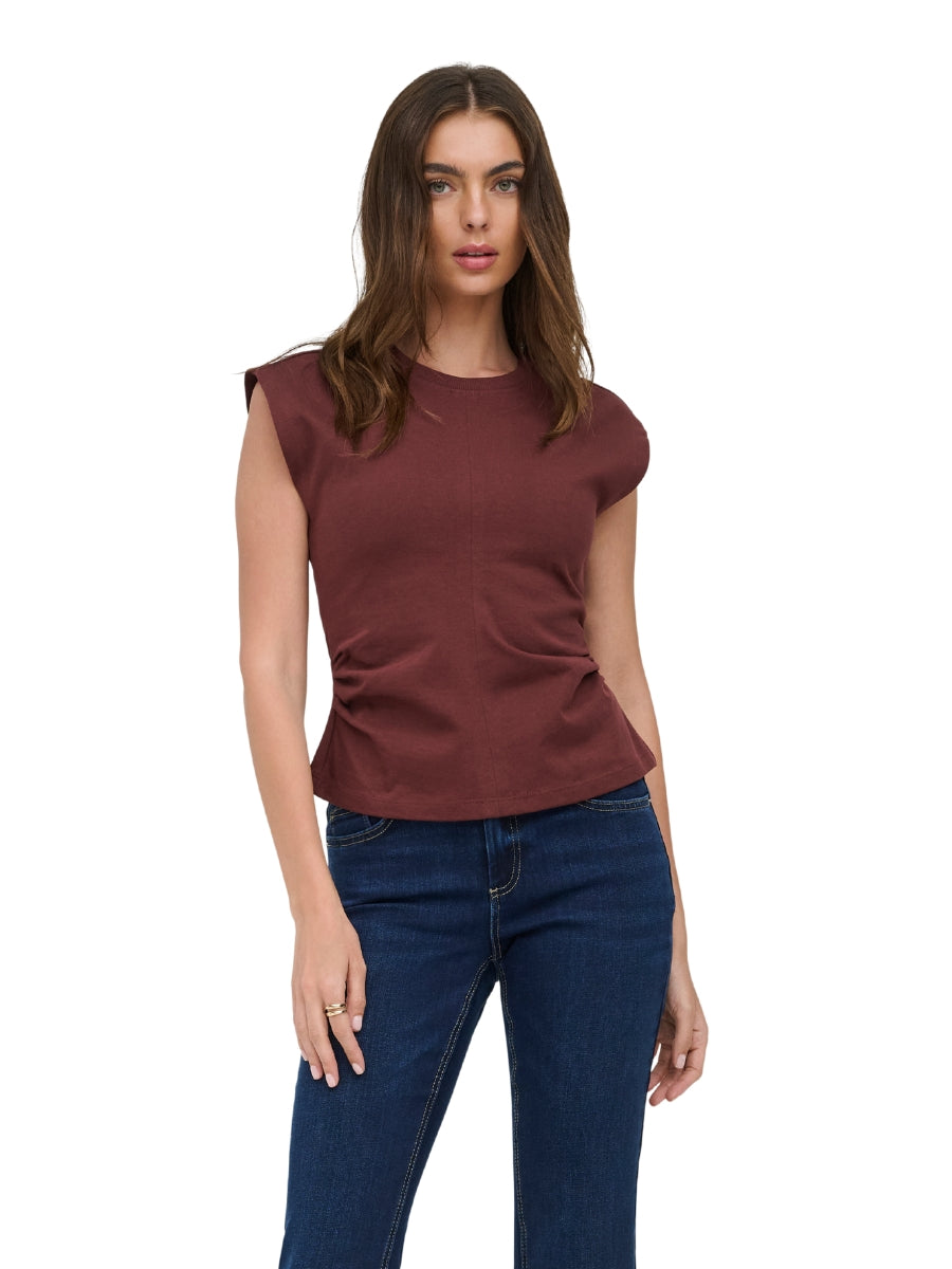 Only Marie Life Sleeveless Ruched Top
