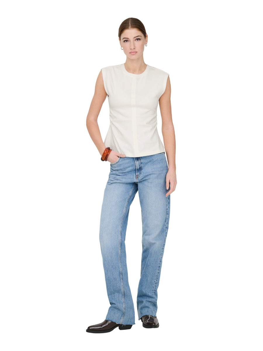 Only Marie Life Sleeveless Ruched Top
