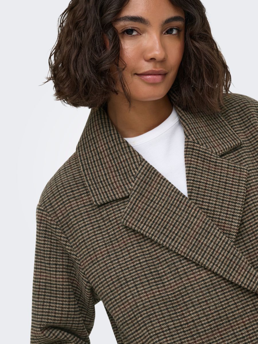 ONLY Lulu Check Wool Coat