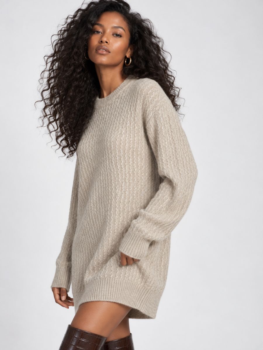 Ane O-Neck Knit Dress