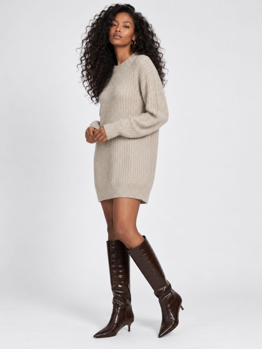 Ane O-Neck Knit Dress