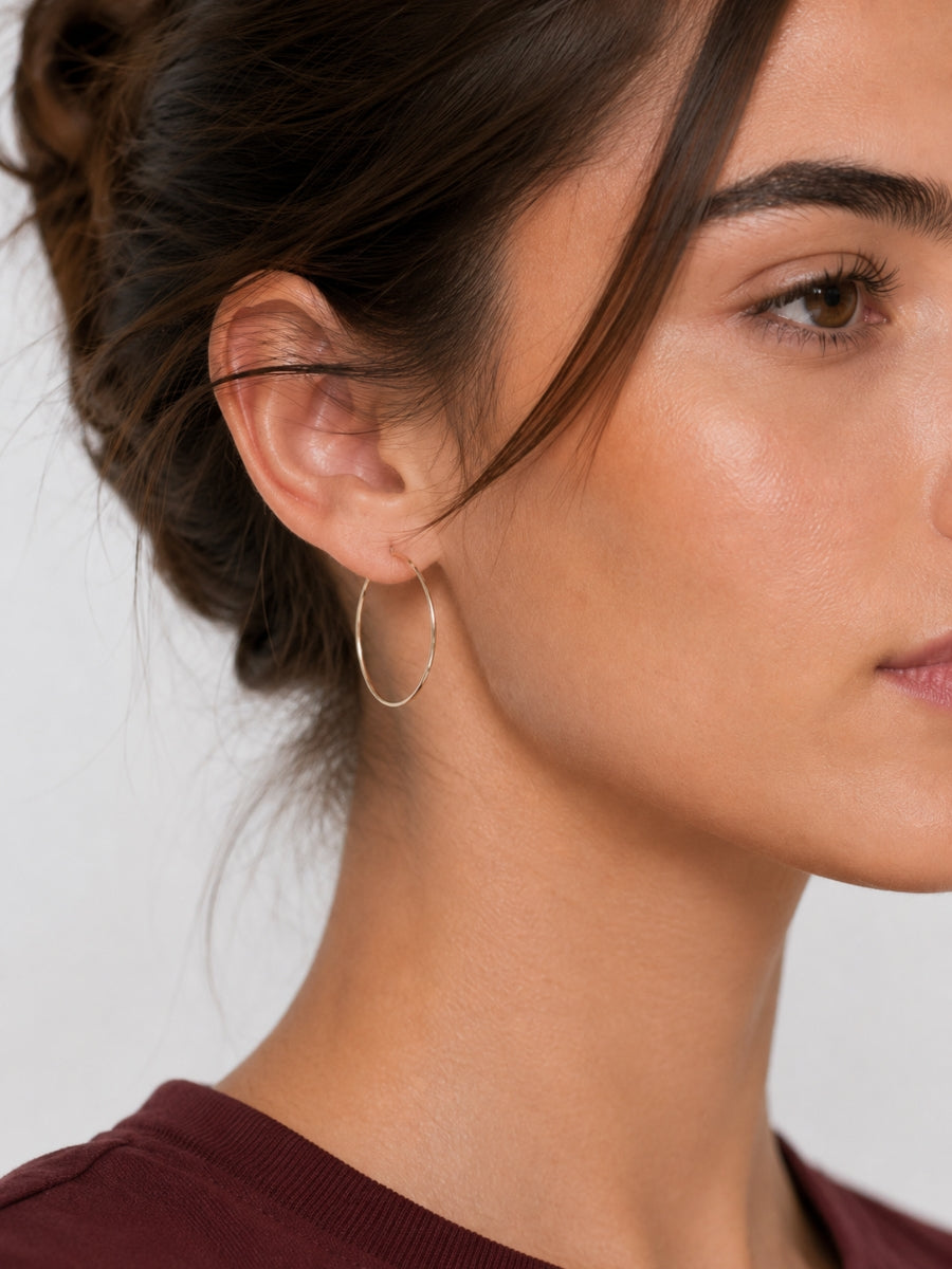 Thin Hoop Earrings