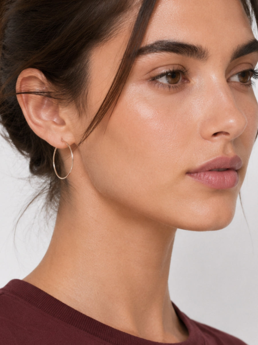 Thin Hoop Earrings