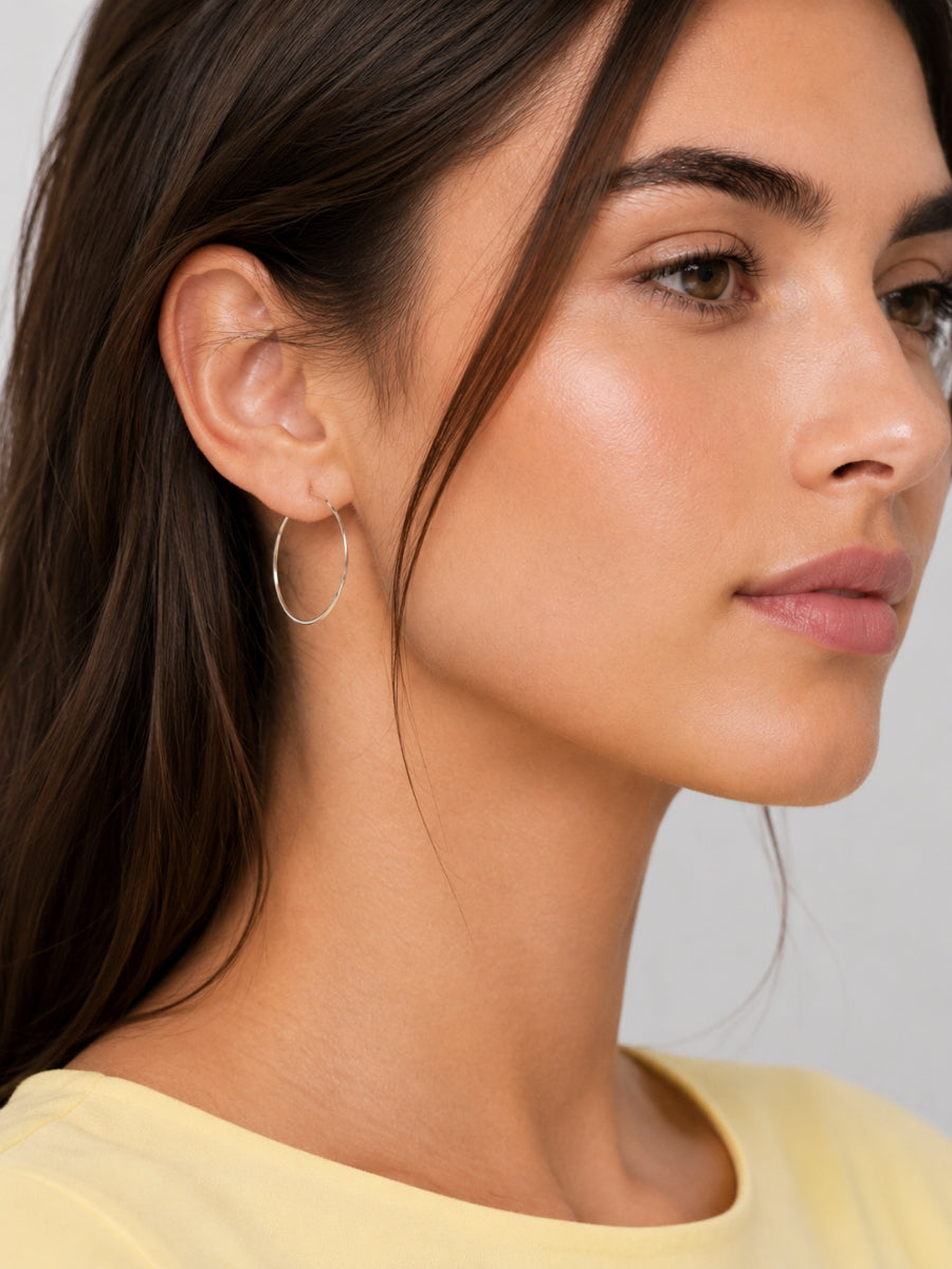 Thin Hoop Earrings