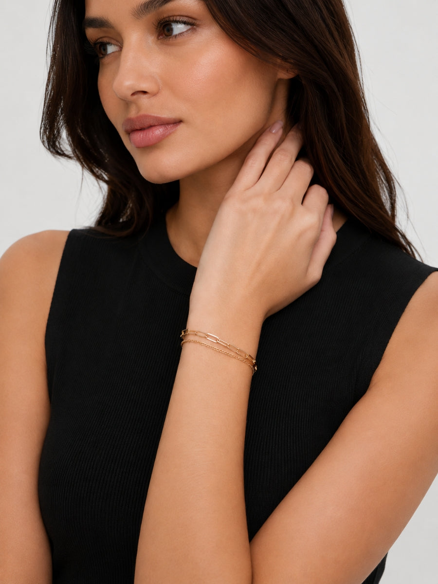 Paperclip Chain Layer Bracelet