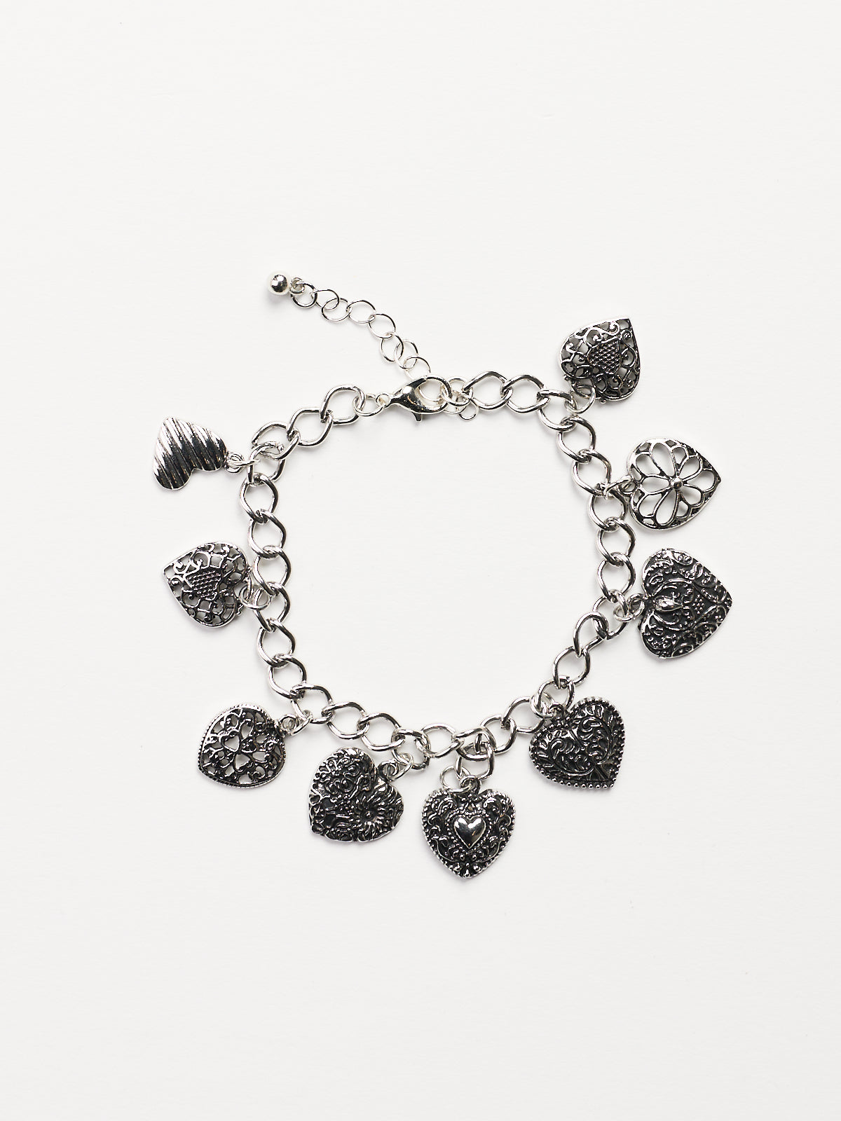 Antique Heart Charm Bracelet