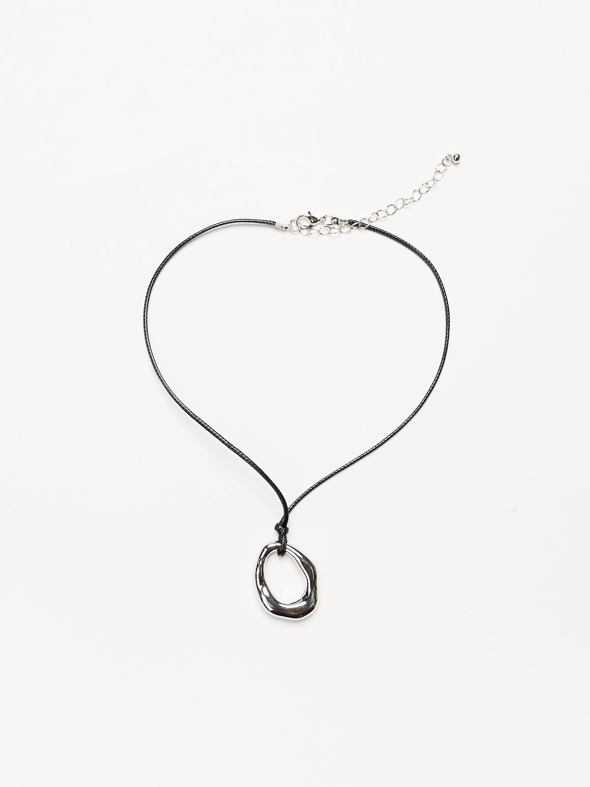 Oval Pendant Cord Necklace