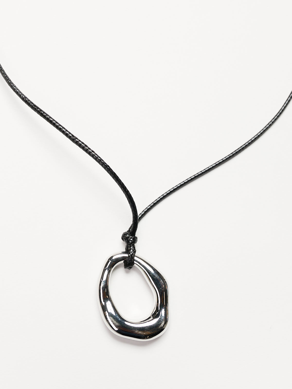 Oval Pendant Cord Necklace
