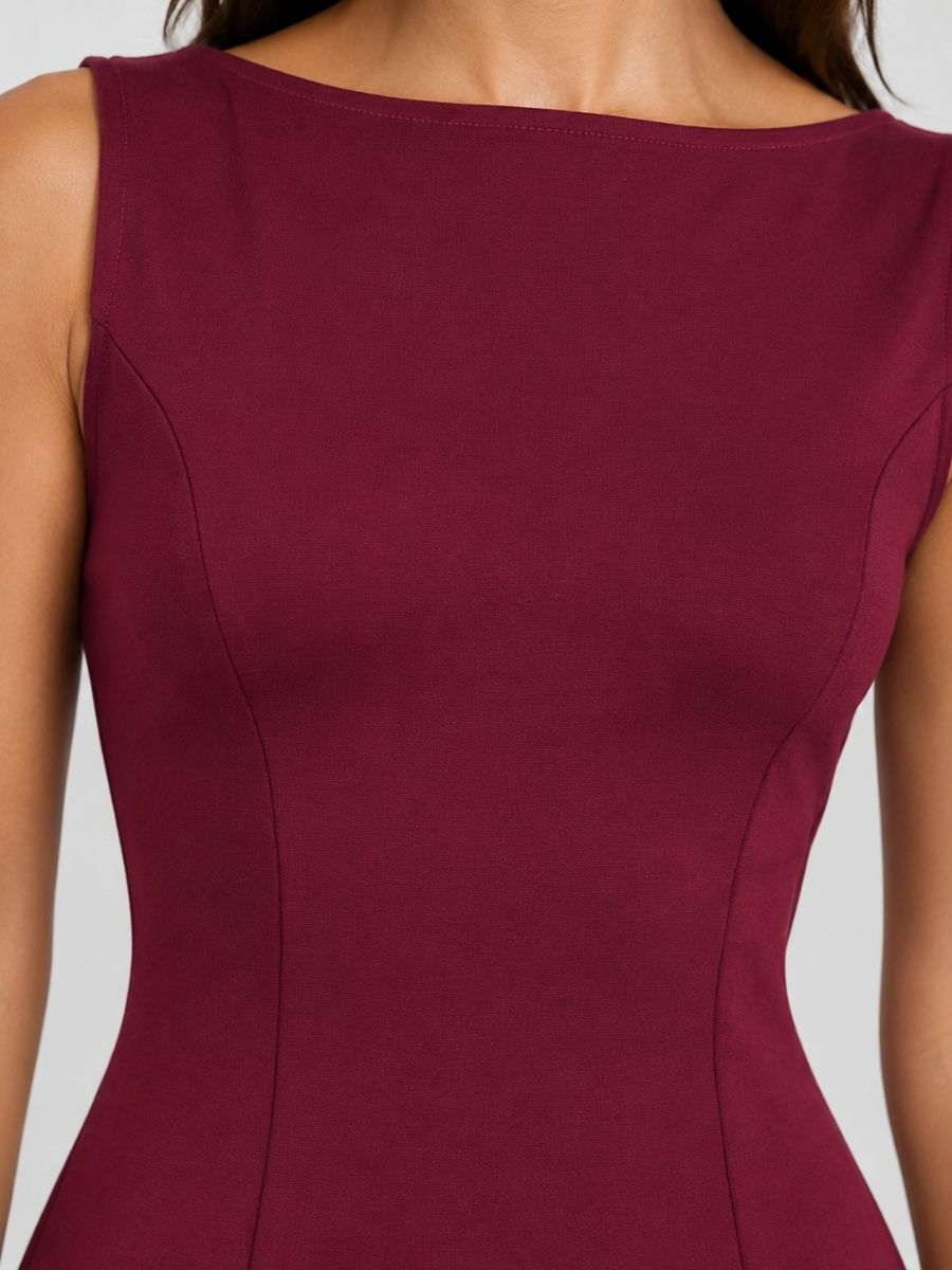Pippa Open Tie Back Ponte Top