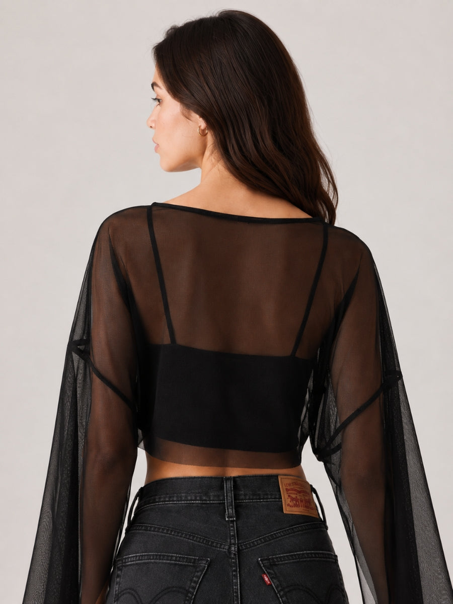 Carter Mesh Cape Top
