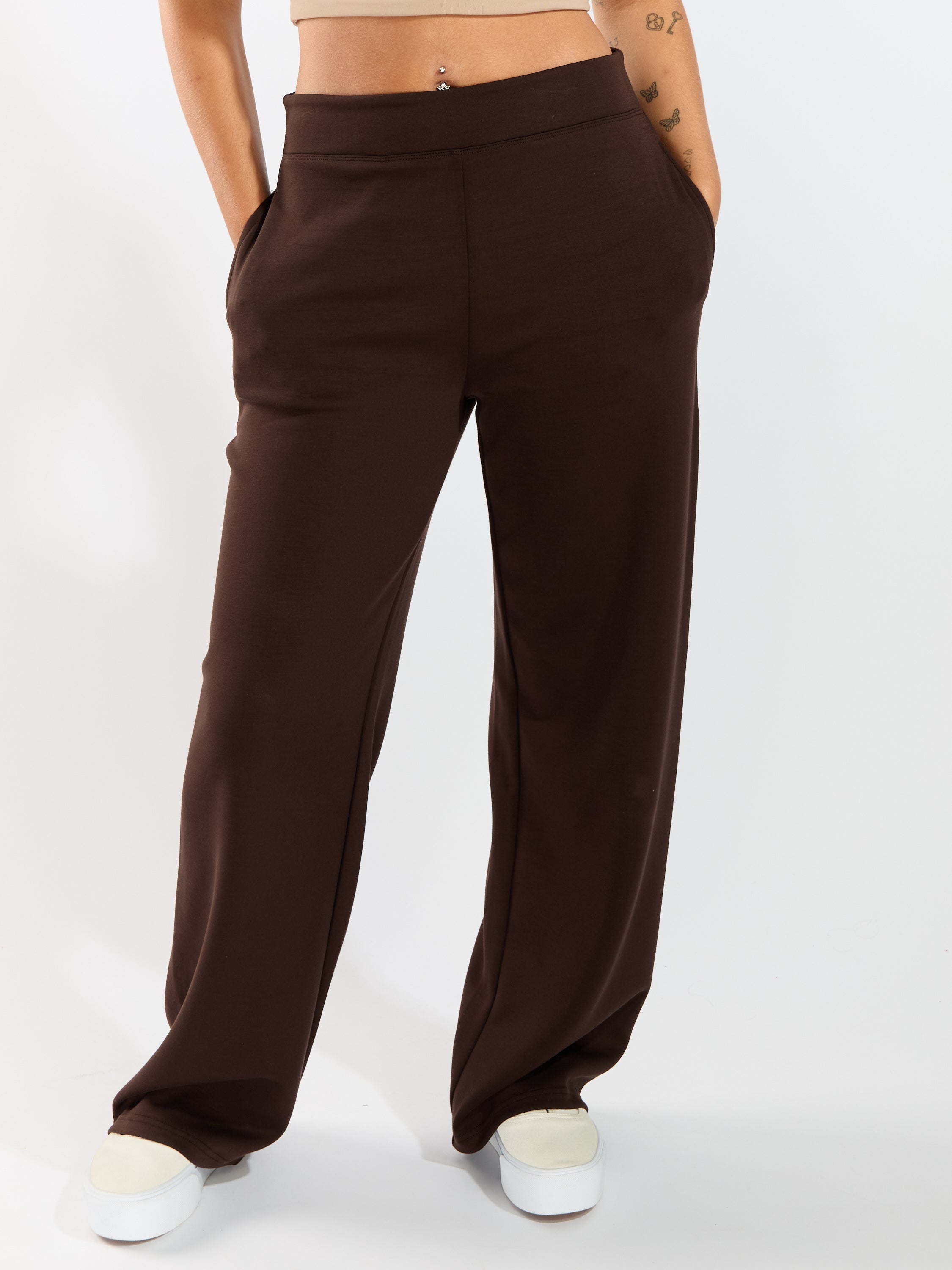 Second Skin Victoria Solid Scuba Wide Pant