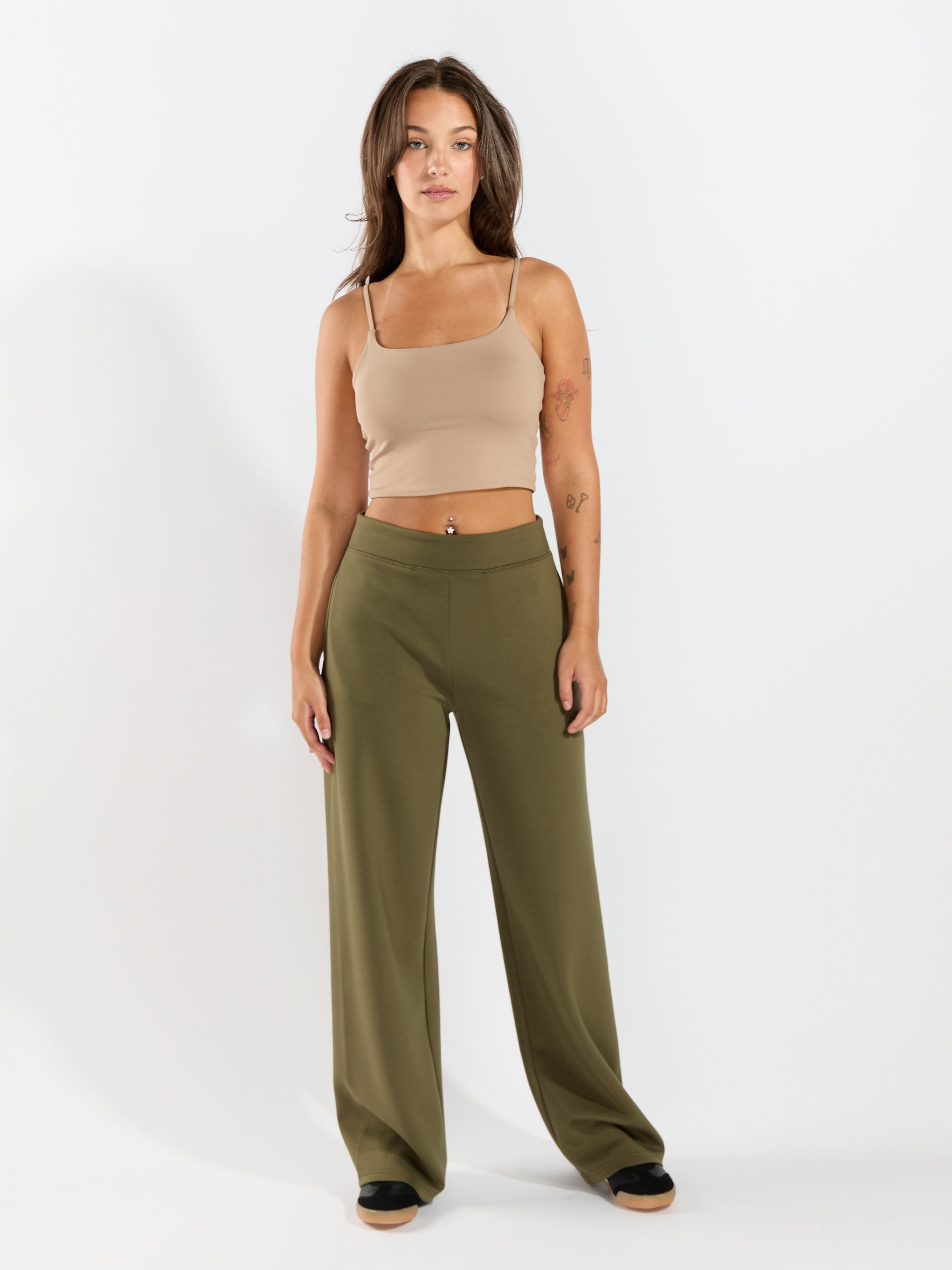 Second Skin Victoria Solid Scuba Wide Pant