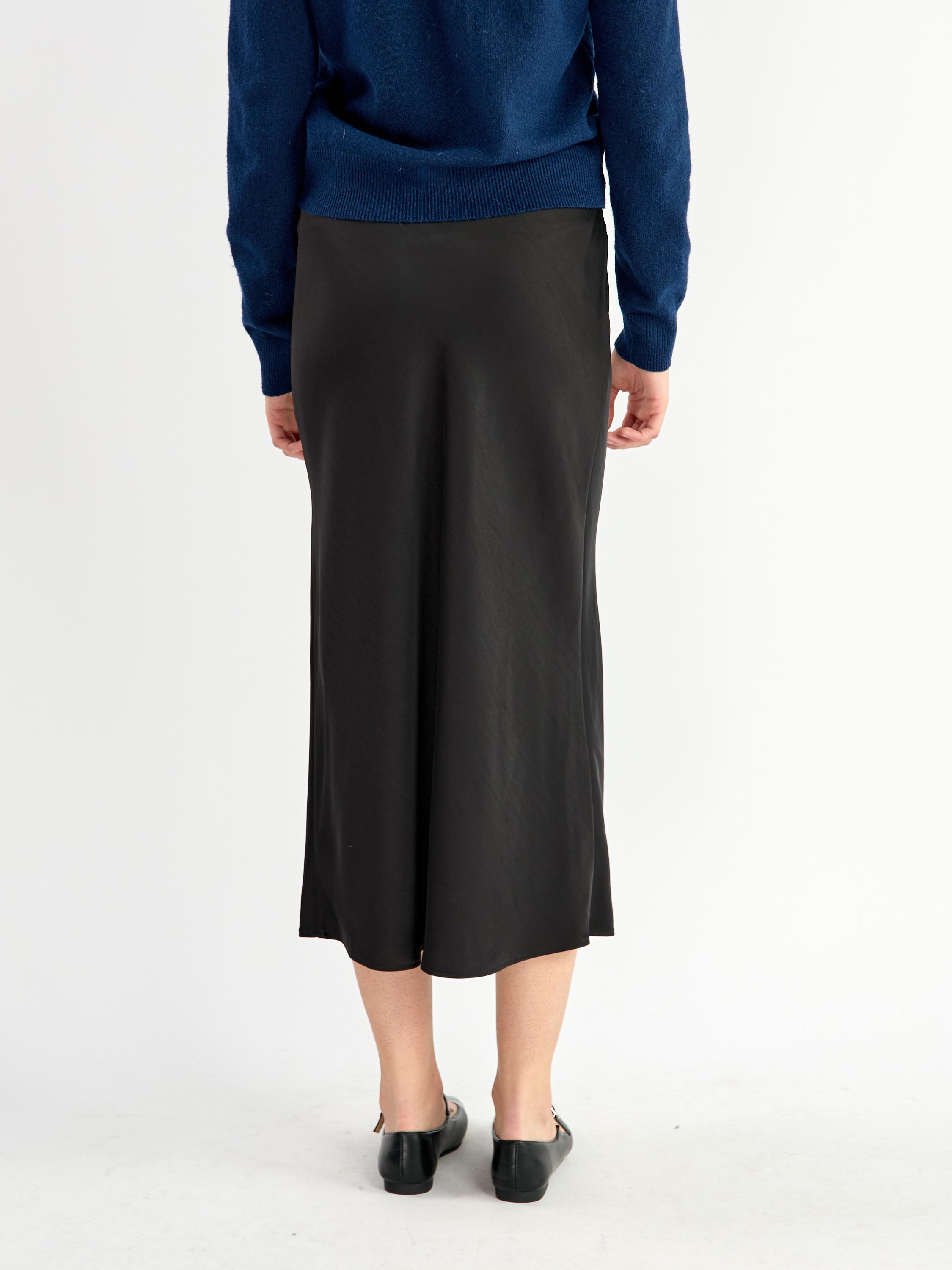 Allina Satin Midi Skirt