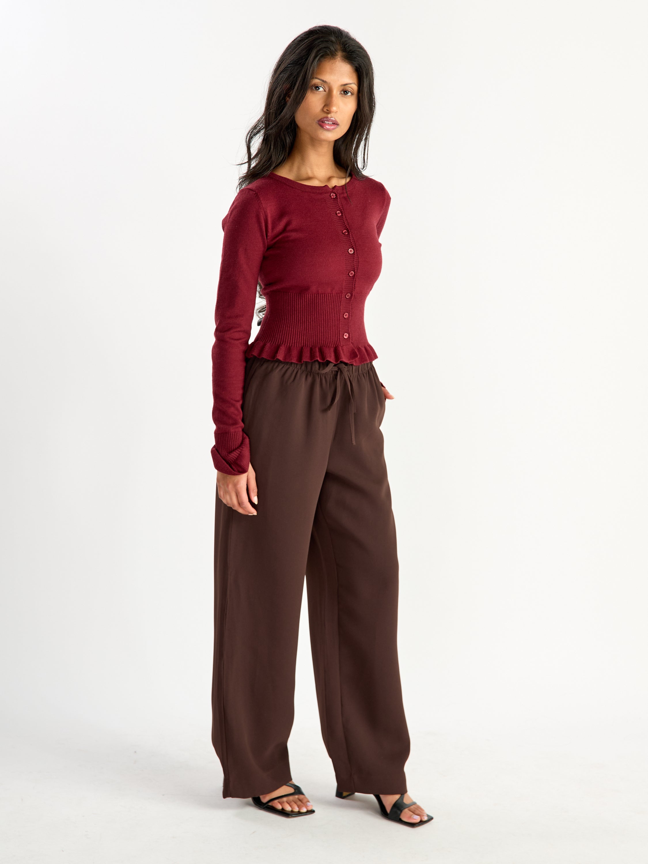 Merry Wide-Leg Tie Dress Pant