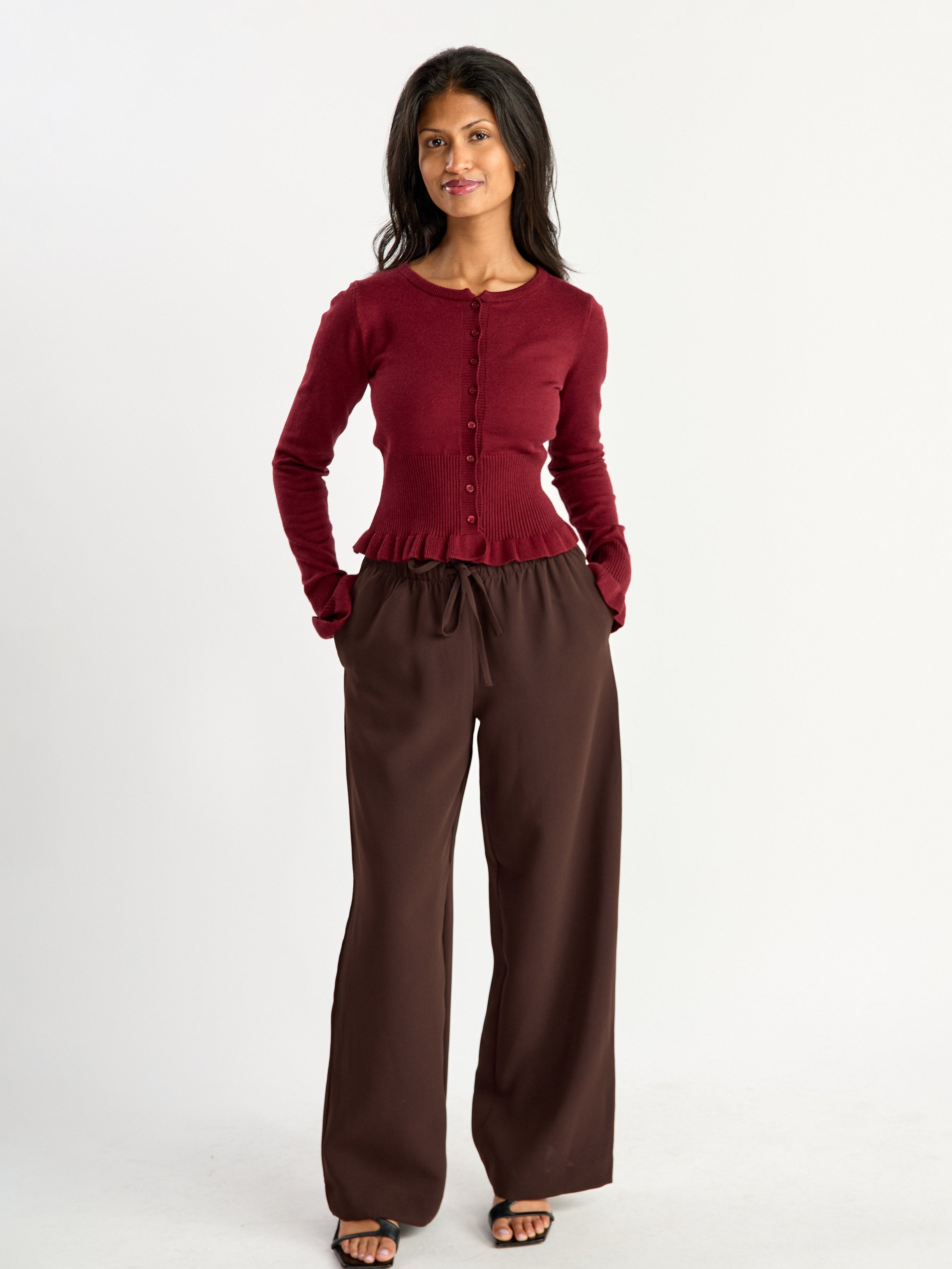 Merry Wide-Leg Tie Dress Pant