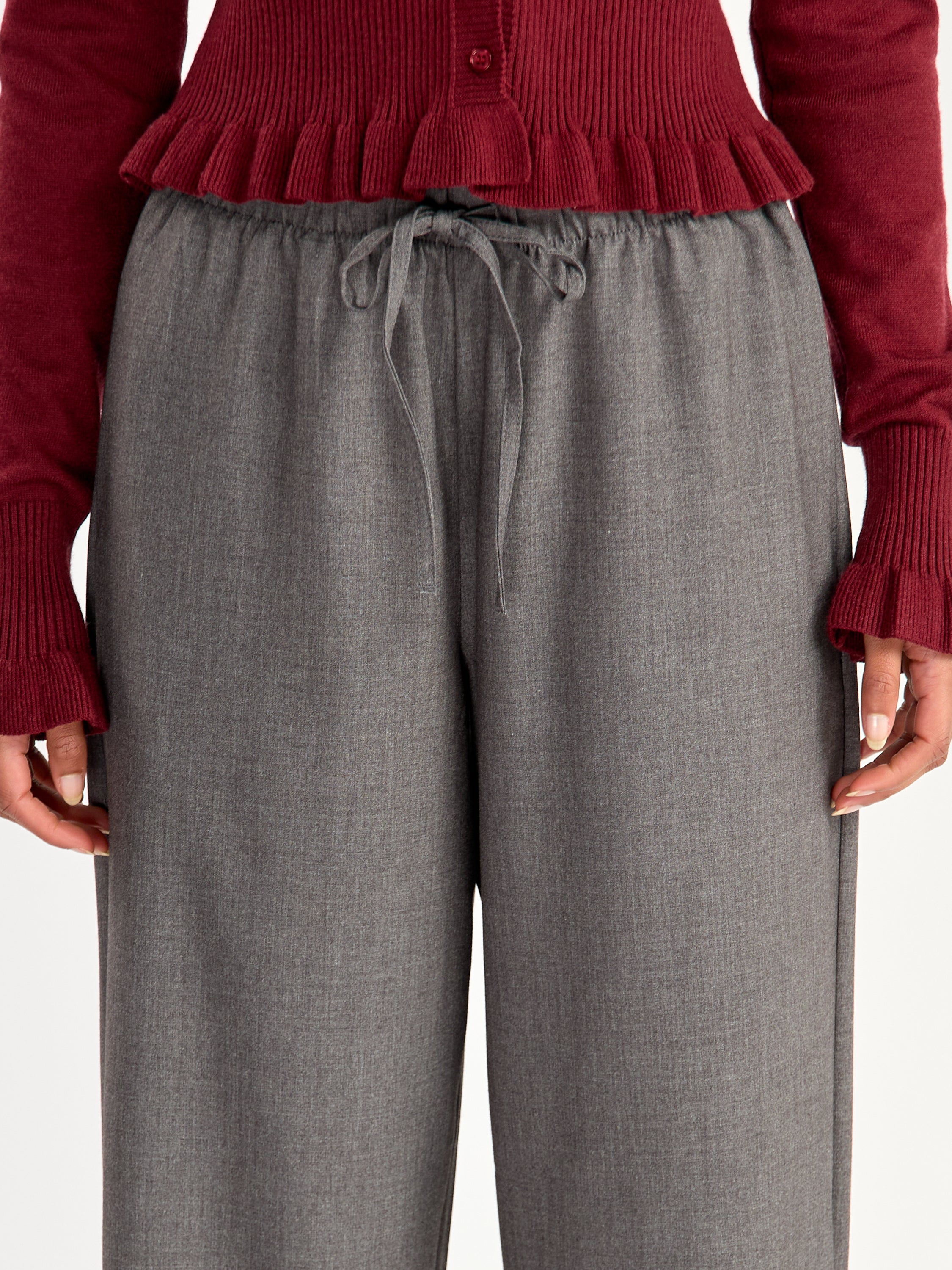 Merry Wide-Leg Tie Dress Pant