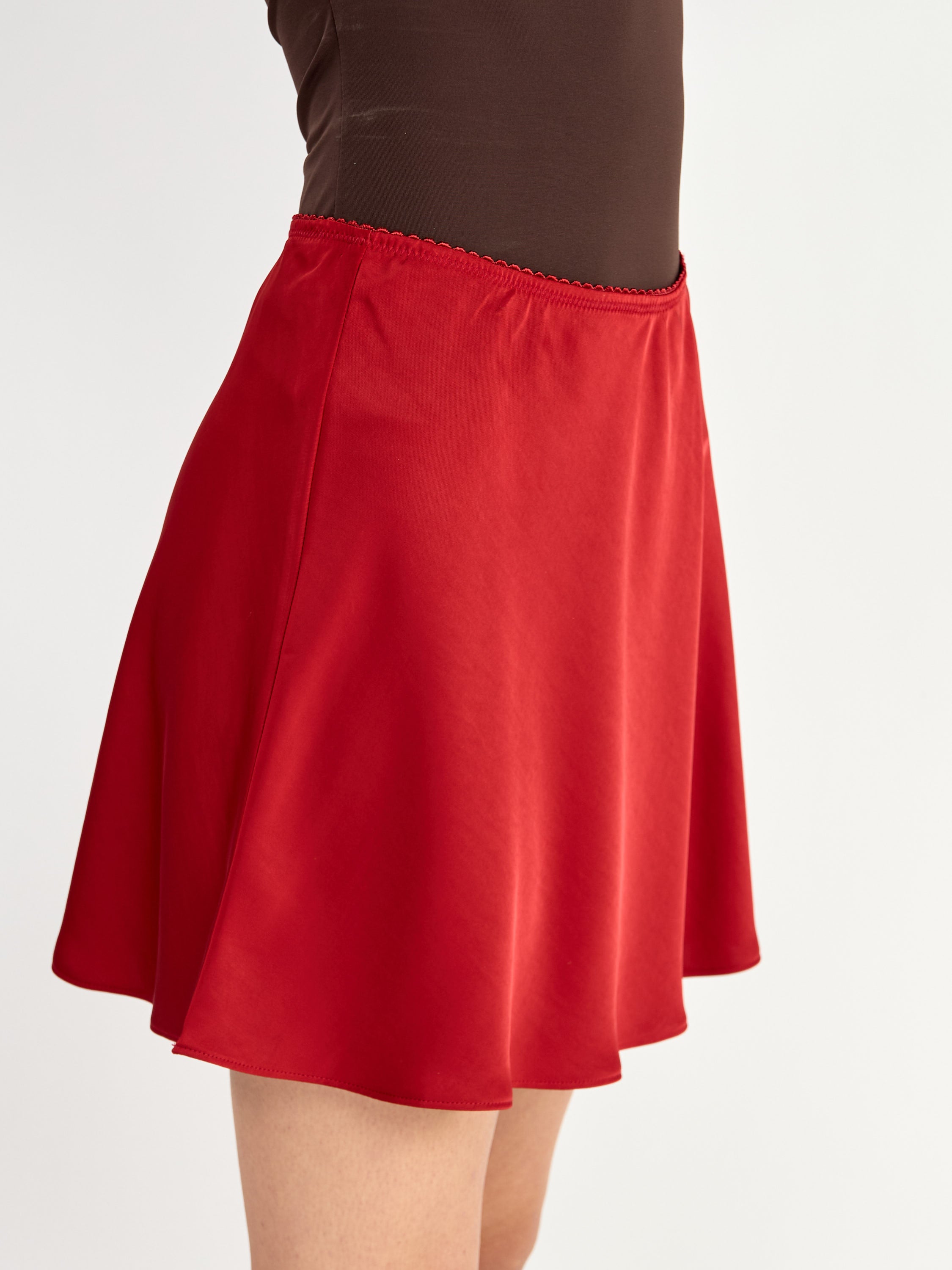 Allina Flare Satin Skirt
