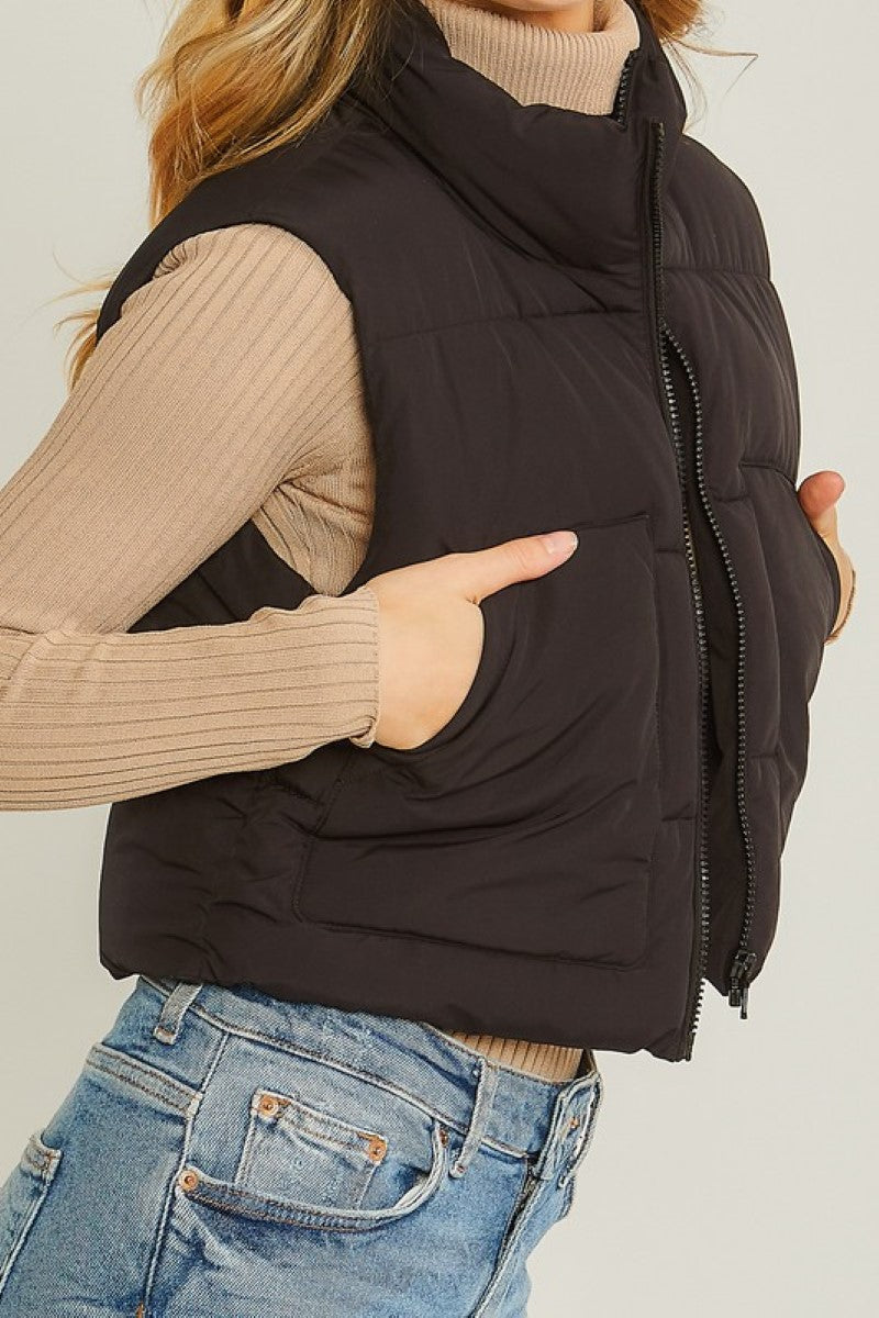 Melo Puffer Cropped Vest