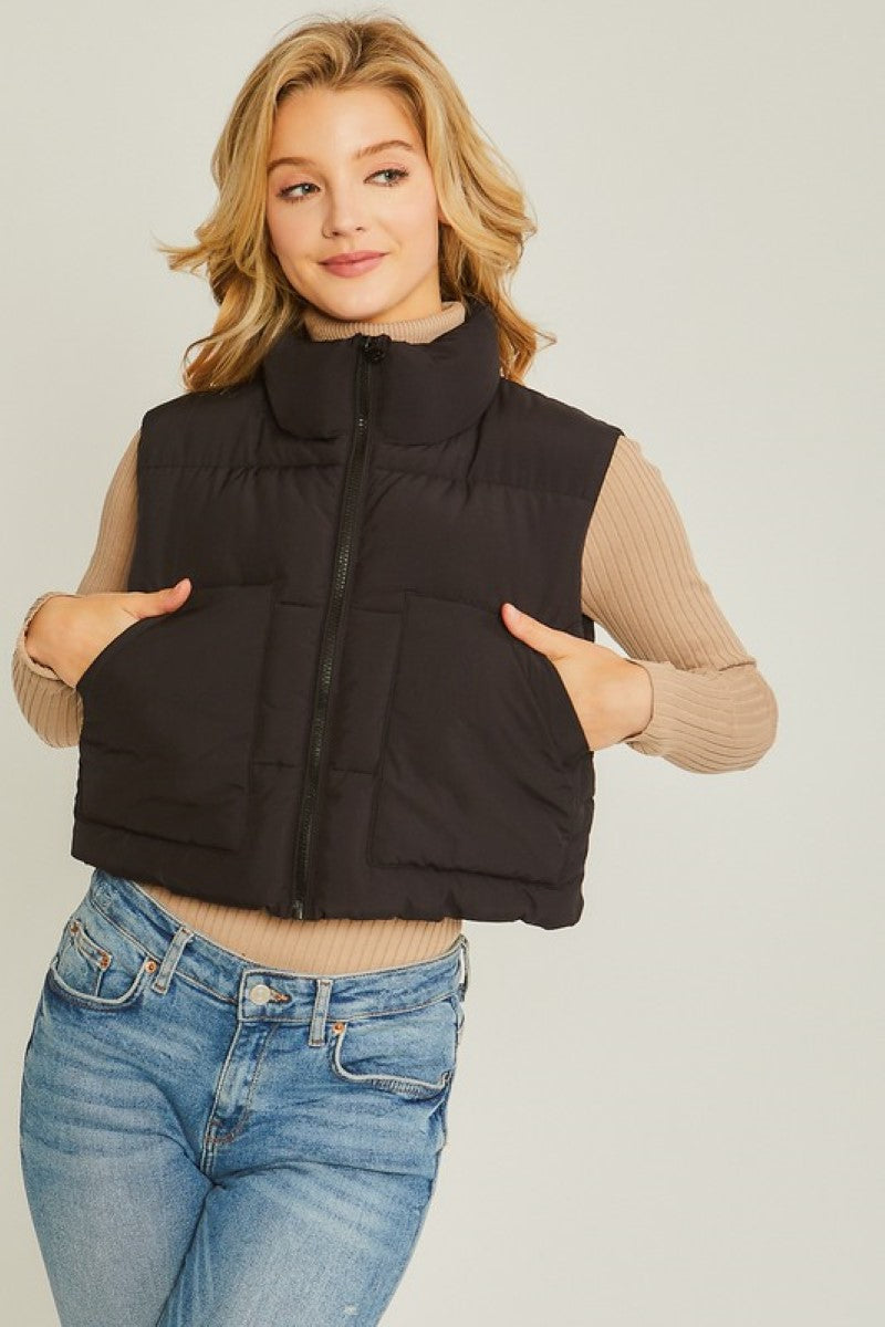 Melo Puffer Cropped Vest